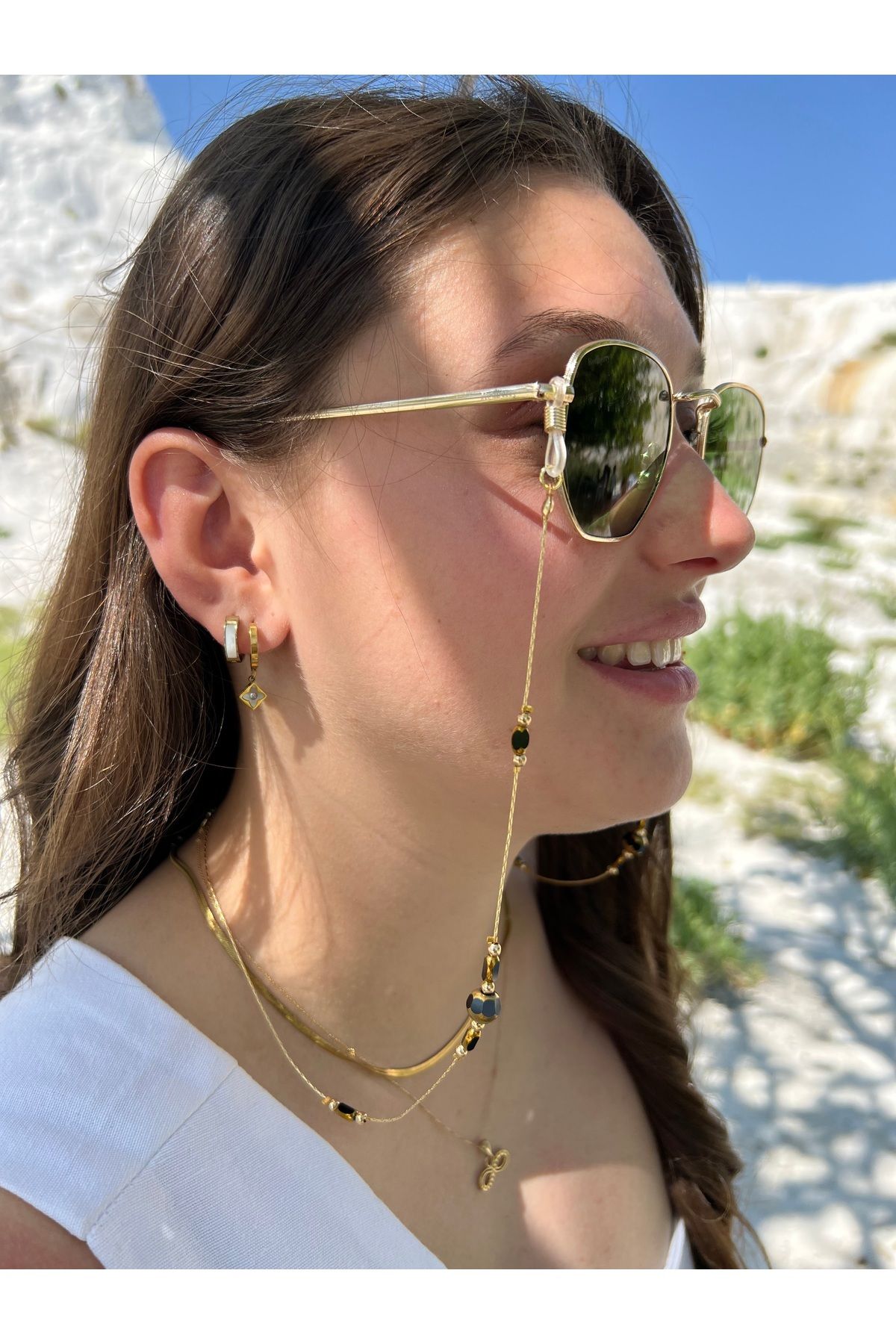 glasses accessory Gözlük zinciri zincirli gözlük askısı şık tasarım
