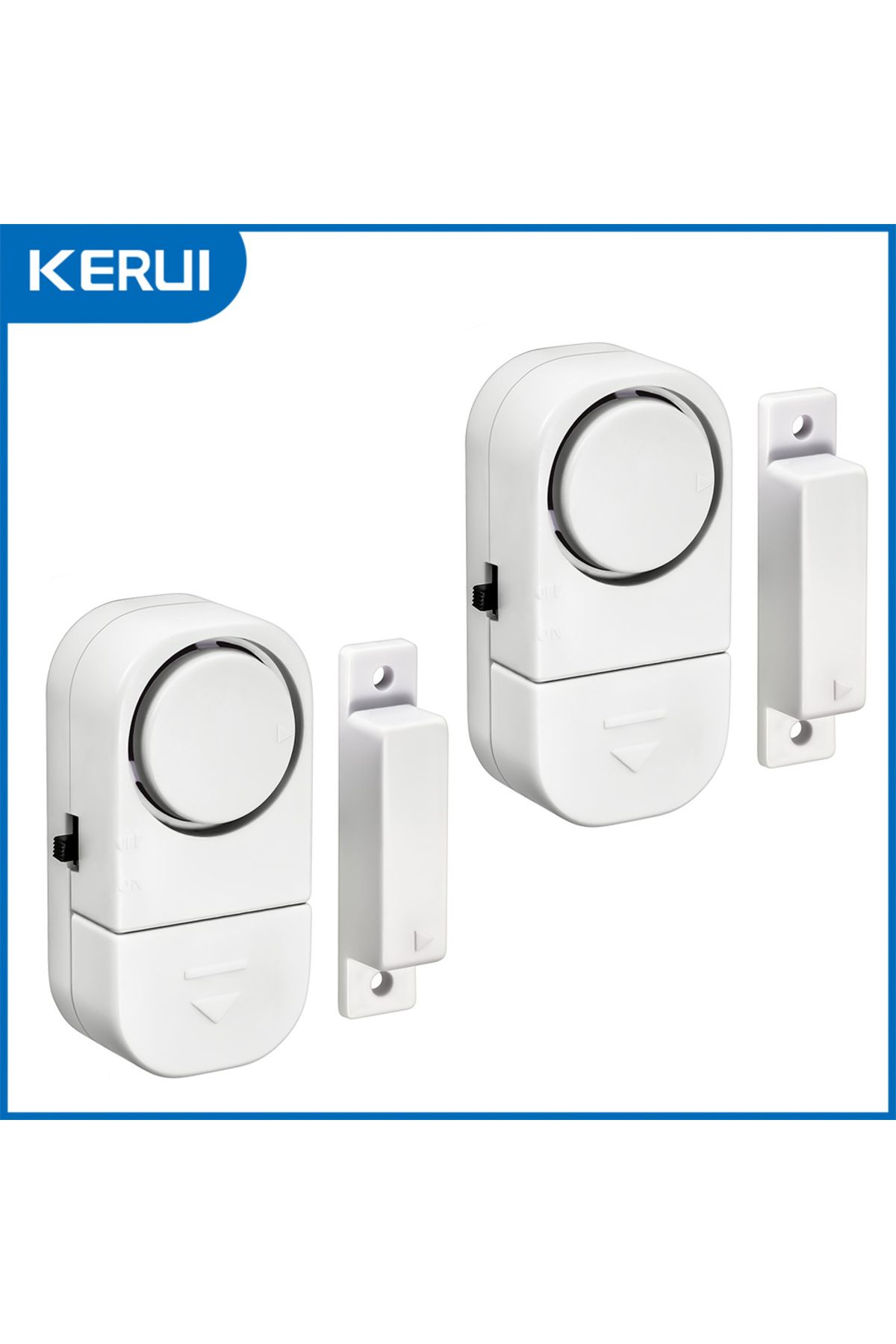 Kerui-2pcs Door Window Sensor Independent Opening Magnetic Door Sensor 90db Wireless Security Alarm 1