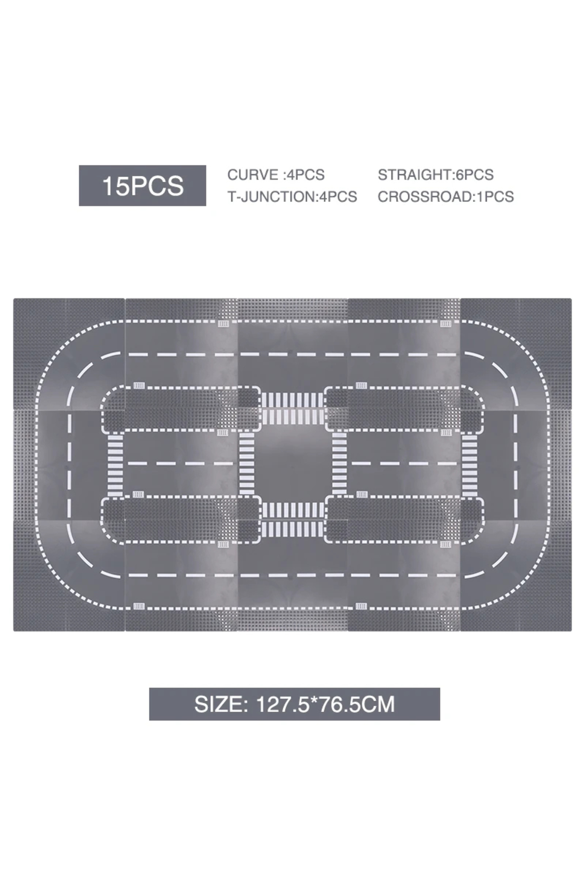 ۱۵ عددی بلوک‌های کلاسیک ساختنی، صفحه پایه، نمای خیابان شهر، اسباب‌بازی‌های ساخت‌وساز با فیگورهای ترافیکی، Bri
