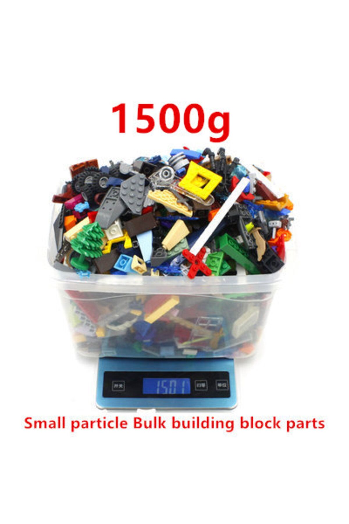 Choice-1500 جرام من مكعبات البناء العشوائية من مجموعة Moc DIY Moc، 1500 جرام من قطع البناء الأساسية السائبة، نموذج الطوب الكلاسيكي 1