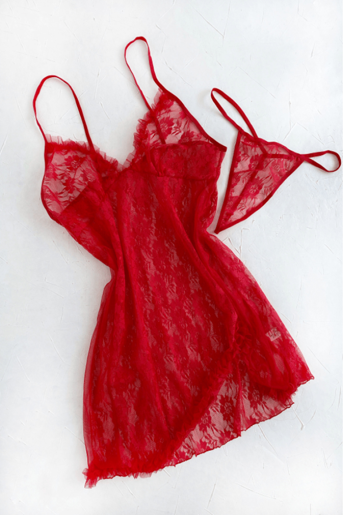 Gece İncisi Tül Fırfır Detaylı Gecelik