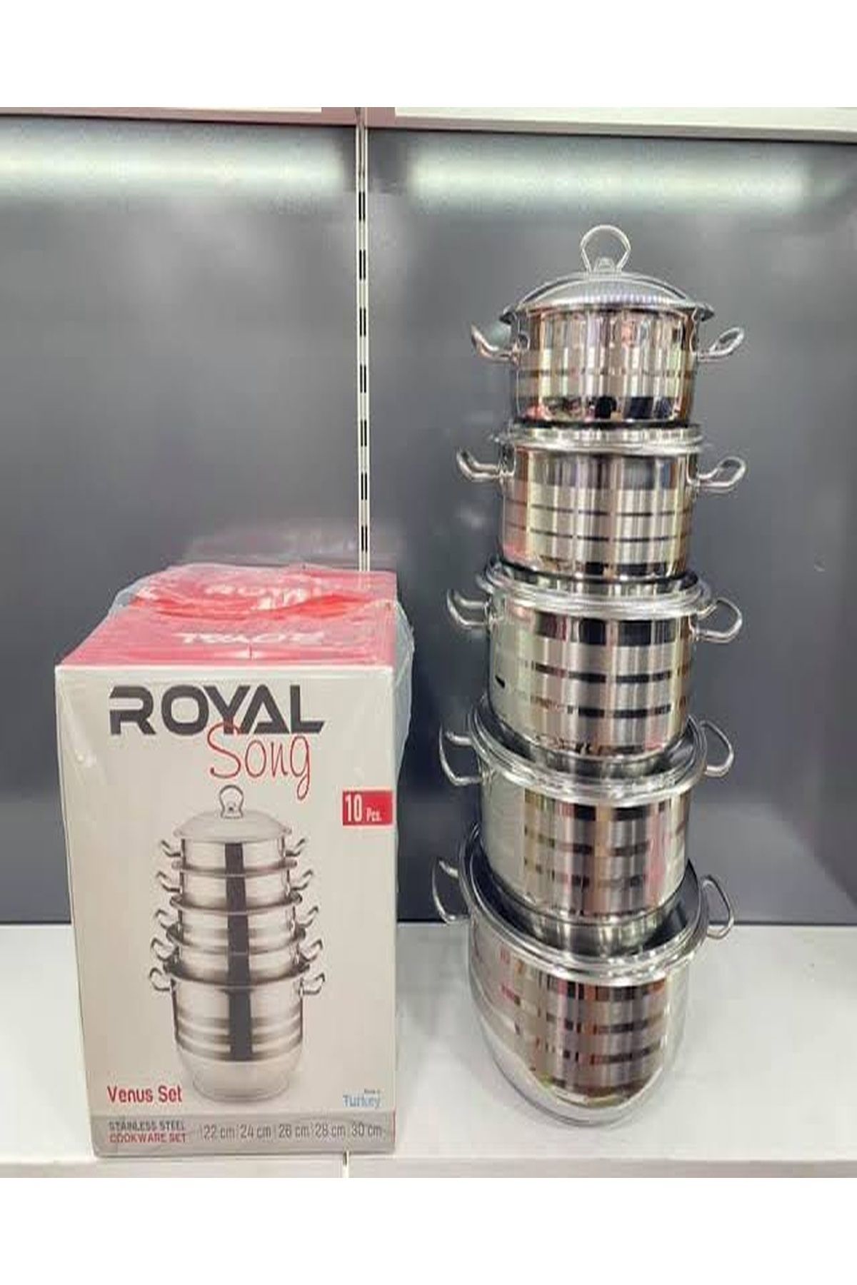Royal 10 Parça Çelik Tencere Seti