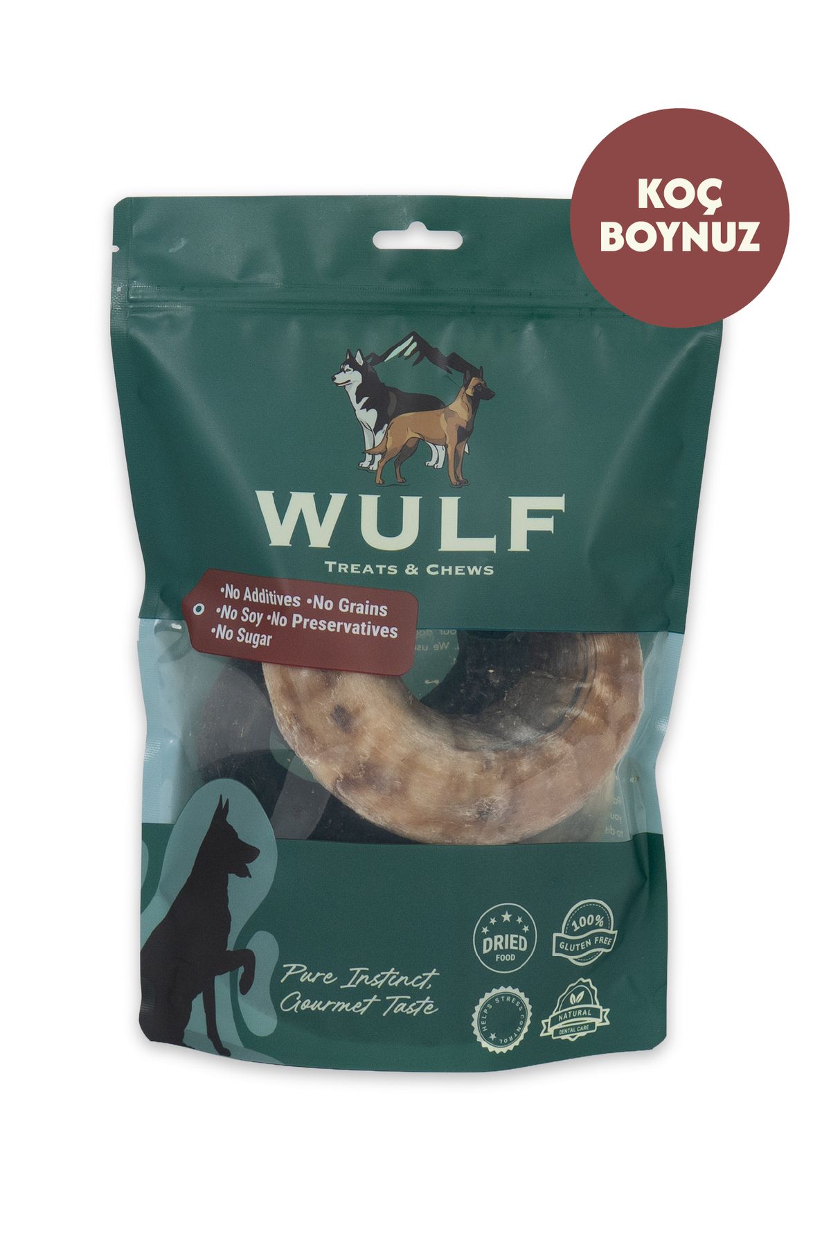 WULF Koç Boynuz %100 Doğal Kemirmelik Köpek Ödül Maması 2 Adet