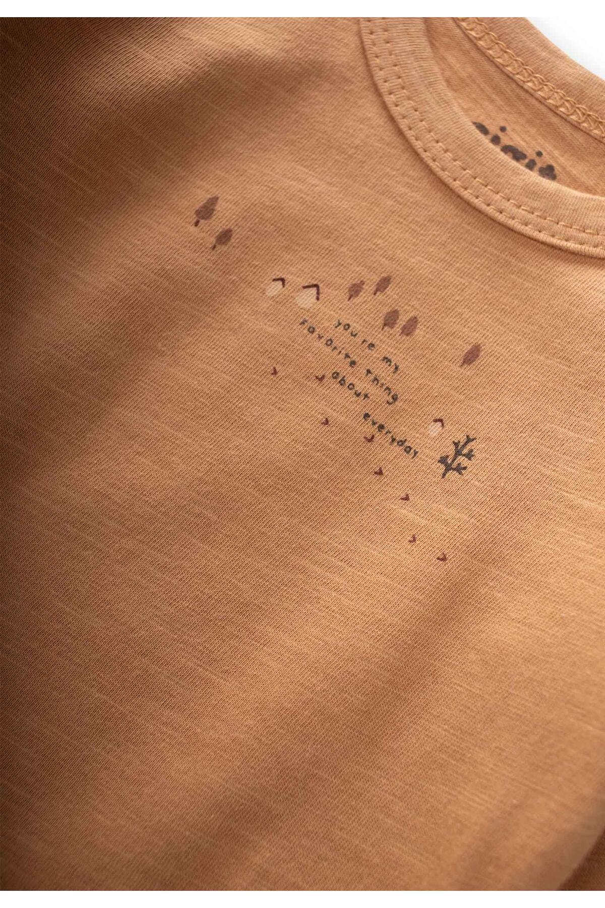 Cigit Baskılı Mevsimlik T-Shırt 0-4 Yaş Camel fotoğrafı 4 (önizleme)