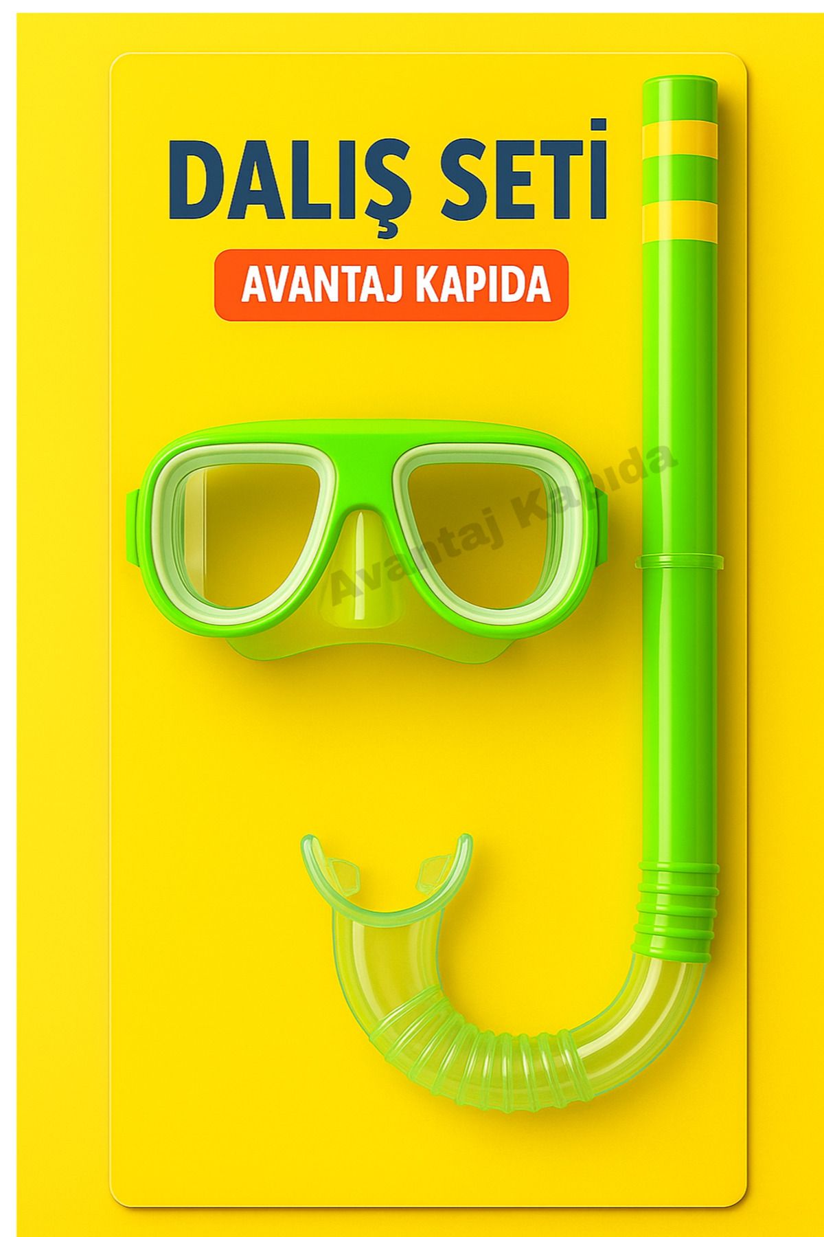 Avantaj Kapıda Çocuk Deniz Gözlüğü Şnorkel Seti –– 4–12 Yaş Dalış Takımı