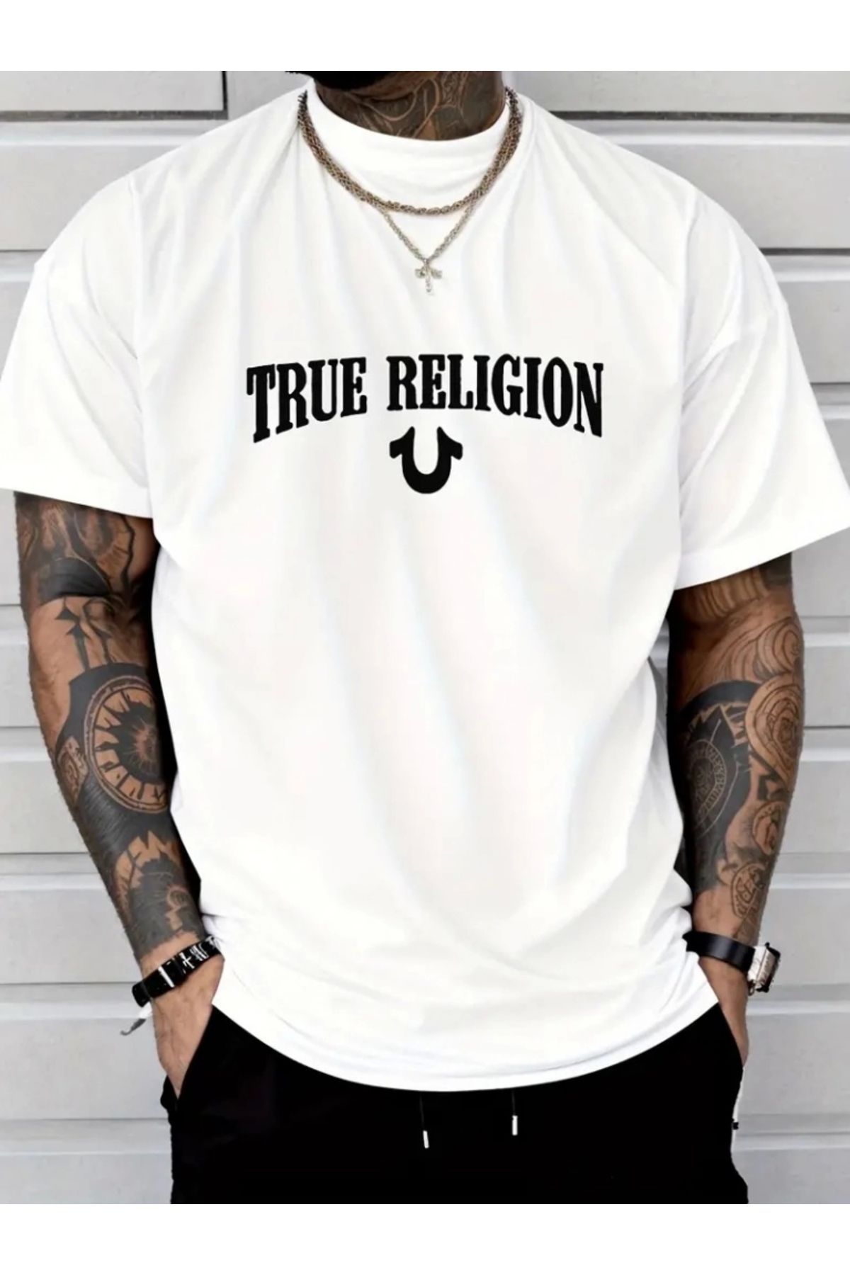 Silerra Erkek True Religion Baskılı Süprem T-shirt