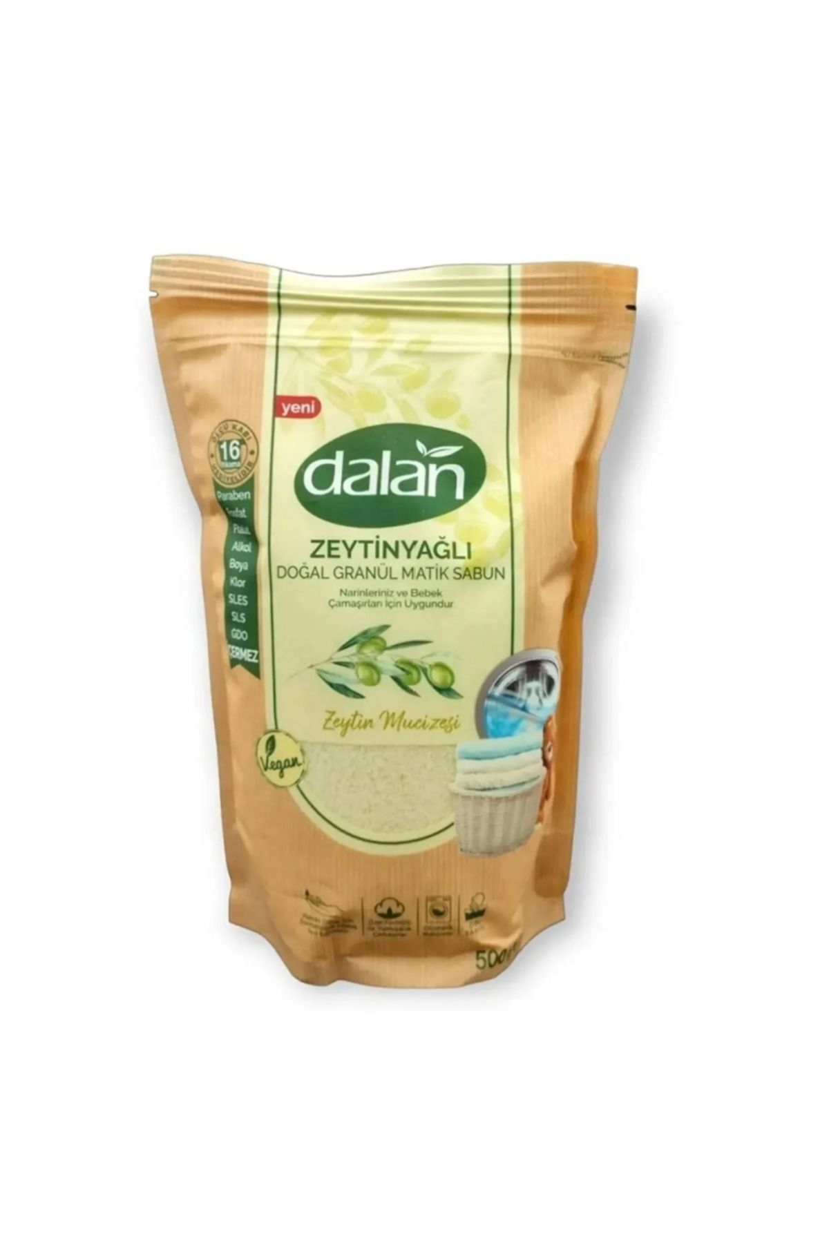Dalan Doğal Granül Sabun Zeytinyağlı Toz Deterjan 500 Gr
