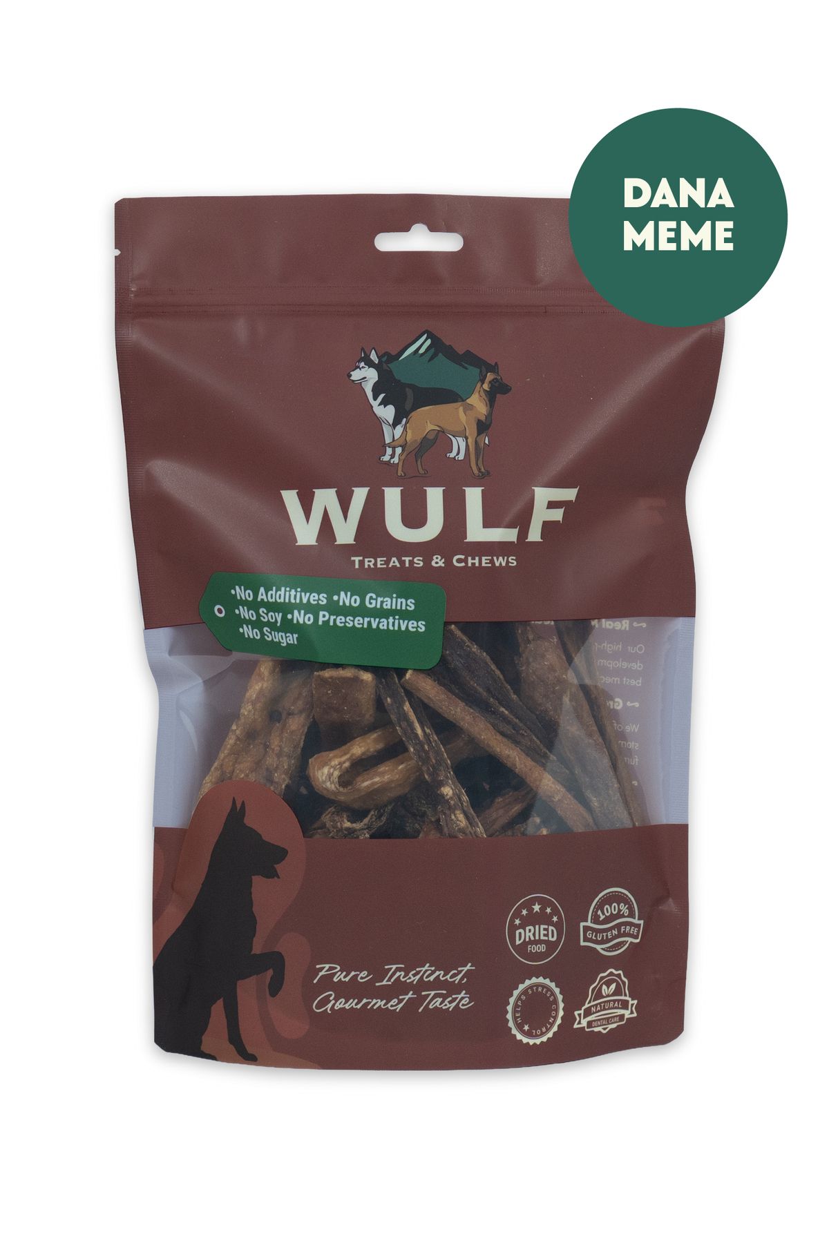 WULF Dana Meme 100 Gram %100 Doğal Köpek Ödül Maması