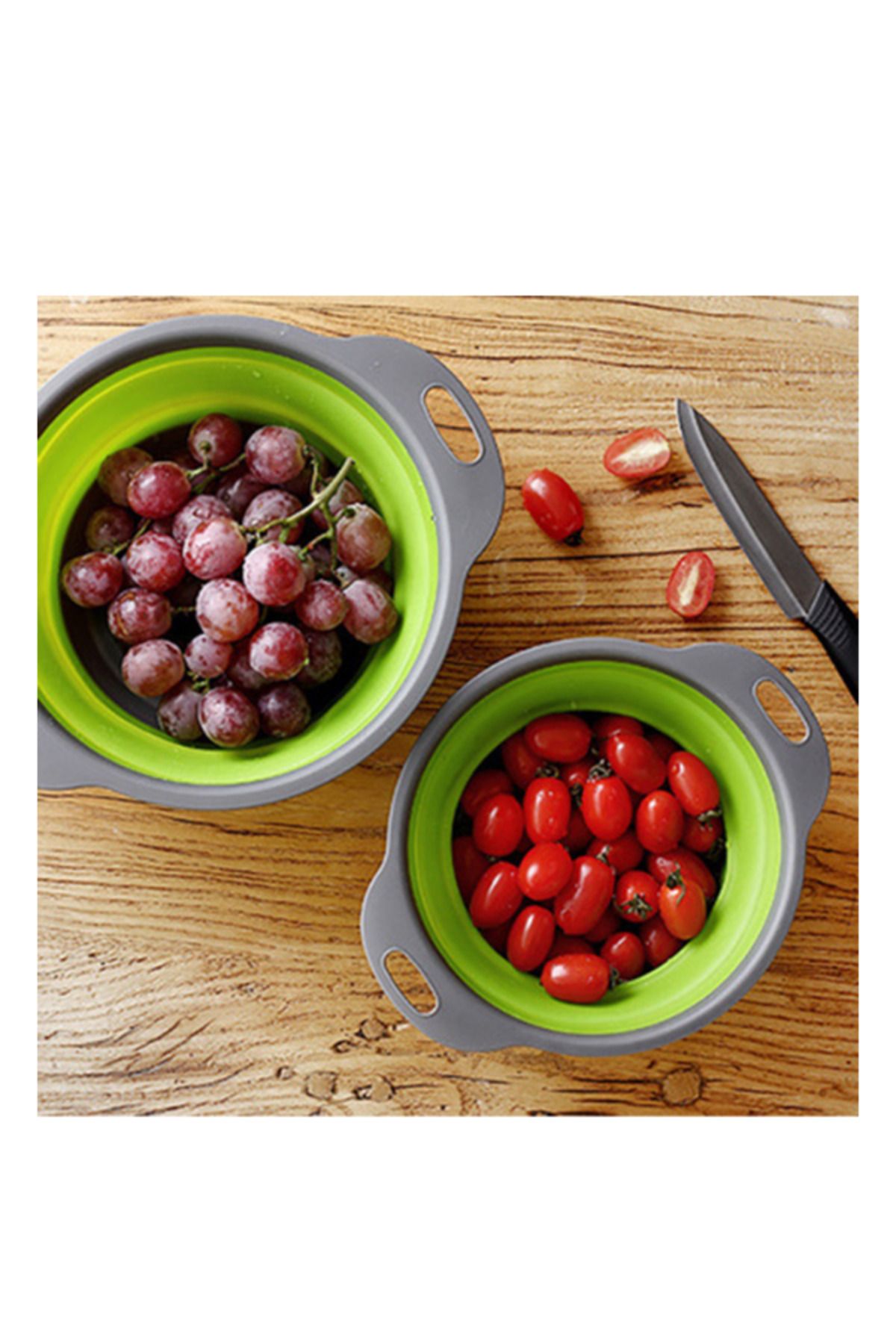 Generic-Collapsible Colander Set - Green 6