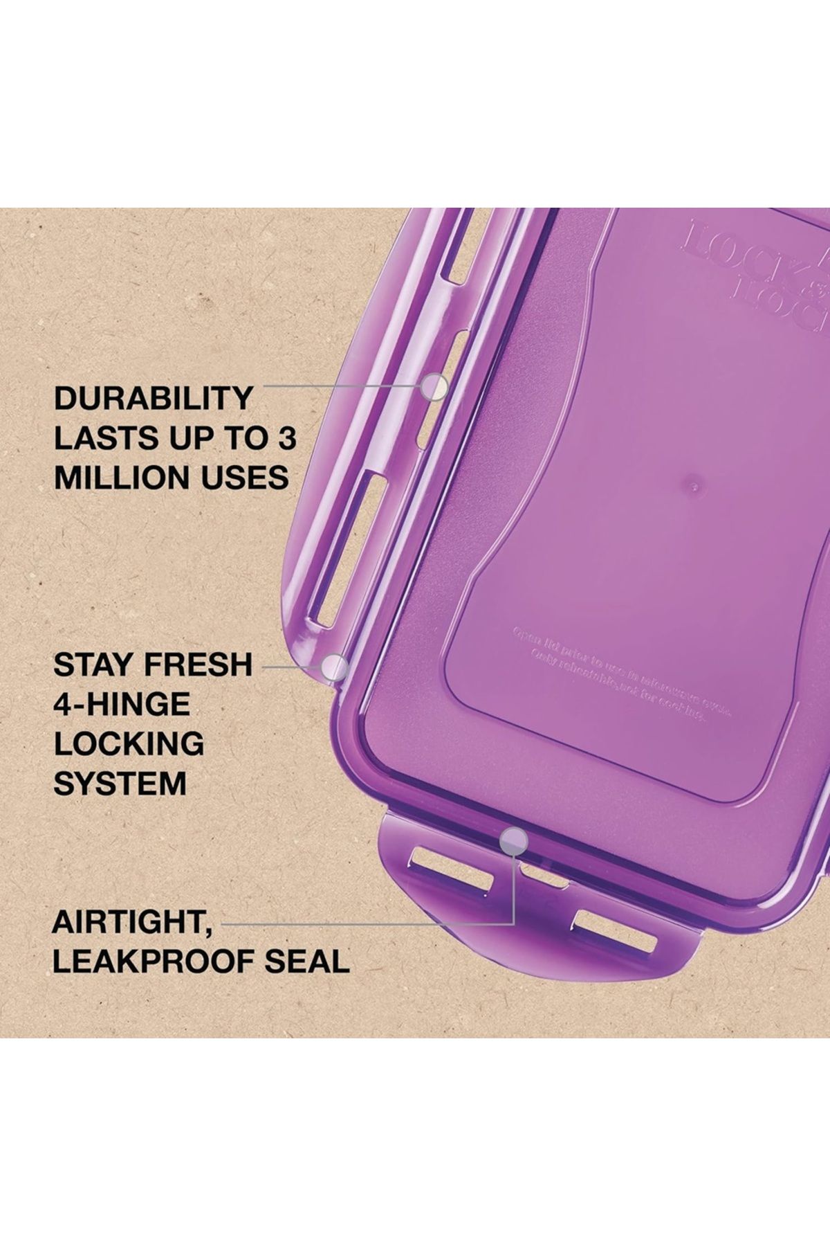 locknlock-Eco-Friendly 350ml Airtight Rectangular Food Container 3
