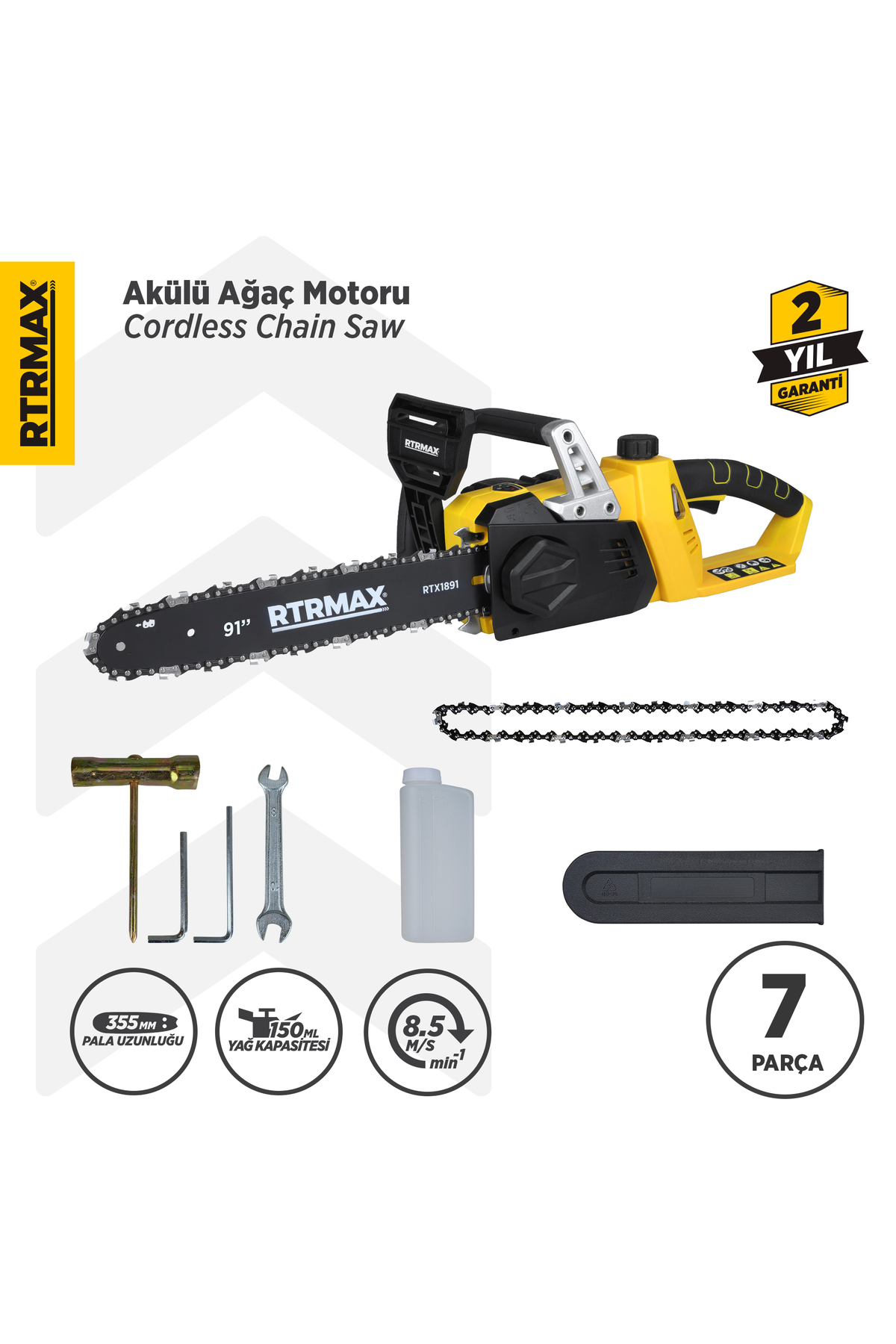 【あ】TRUE計30ml Rtrmax RTX1891B Şarjlı Ağaç Kesme Motoru - Akü Hariç - Fiyatı