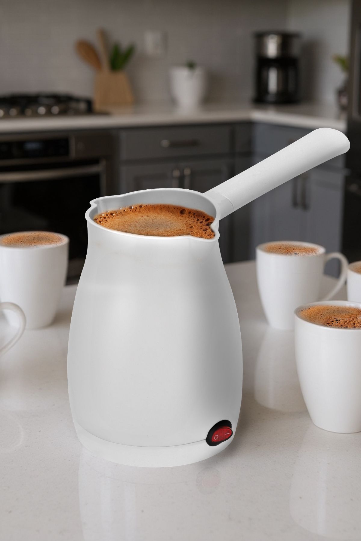 AWOX Caffeen Türk Kahvesi Makinesi Elektrikli Cezve Beyaz