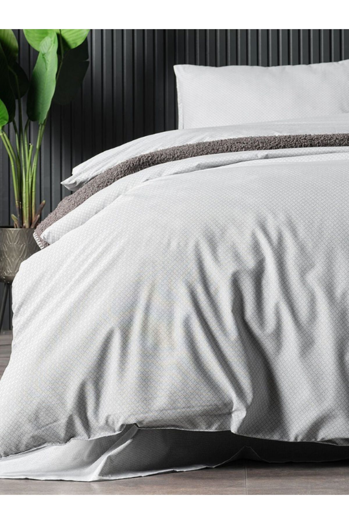 Kılıçlar Pure Touch Nevresim Takımı Çift Kişillik Koyu Gri