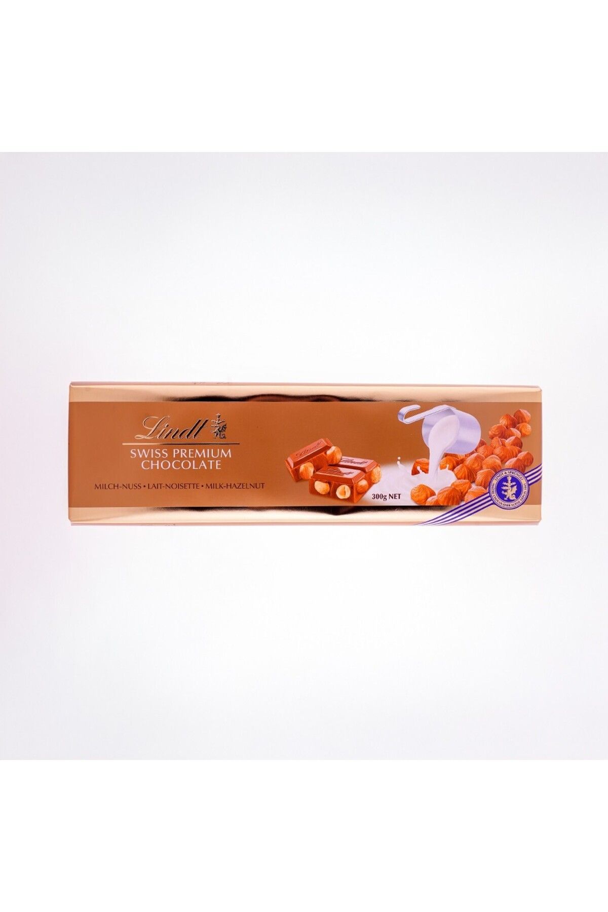 Lindt GOLD BAR MILK HAZELNUT 300 GR