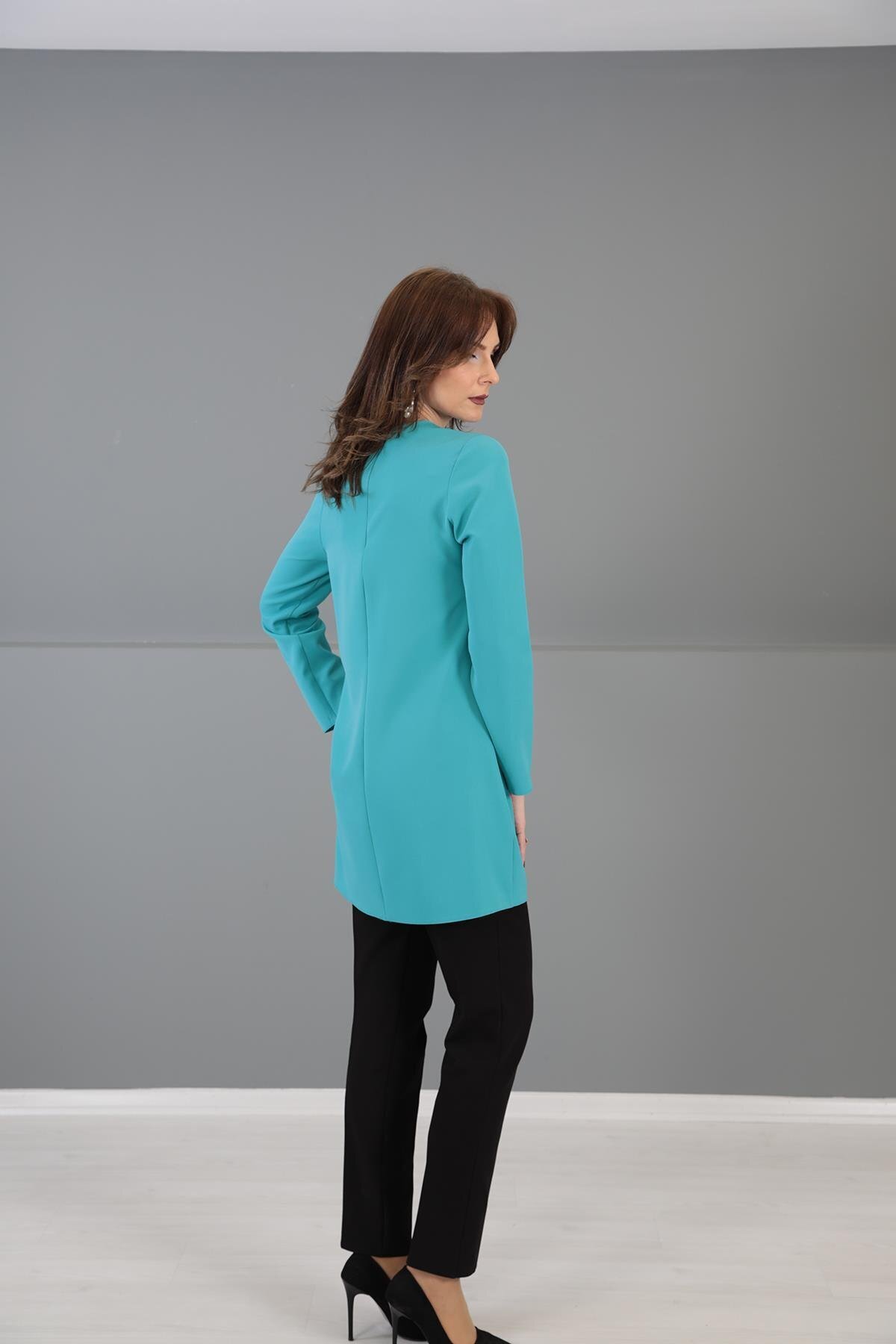 ÖNDER ÖZSOY-Sleeve Underwear-turquoise 5