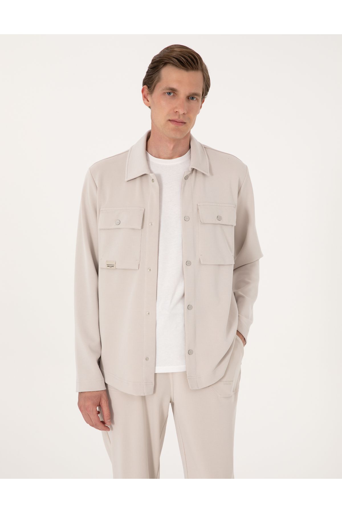 Pierre Cardin Taş Regular Fit Örme Gömlek 50302573-VR049
