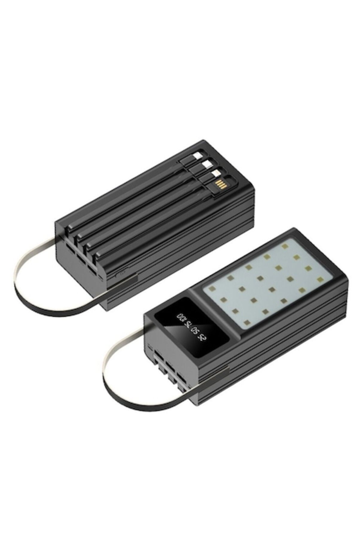 memumi-Power bank USB-A, Micro-USB, Lightning and Type-C with LED display 80000 mAh, Maxcell PJ0099, Black 1