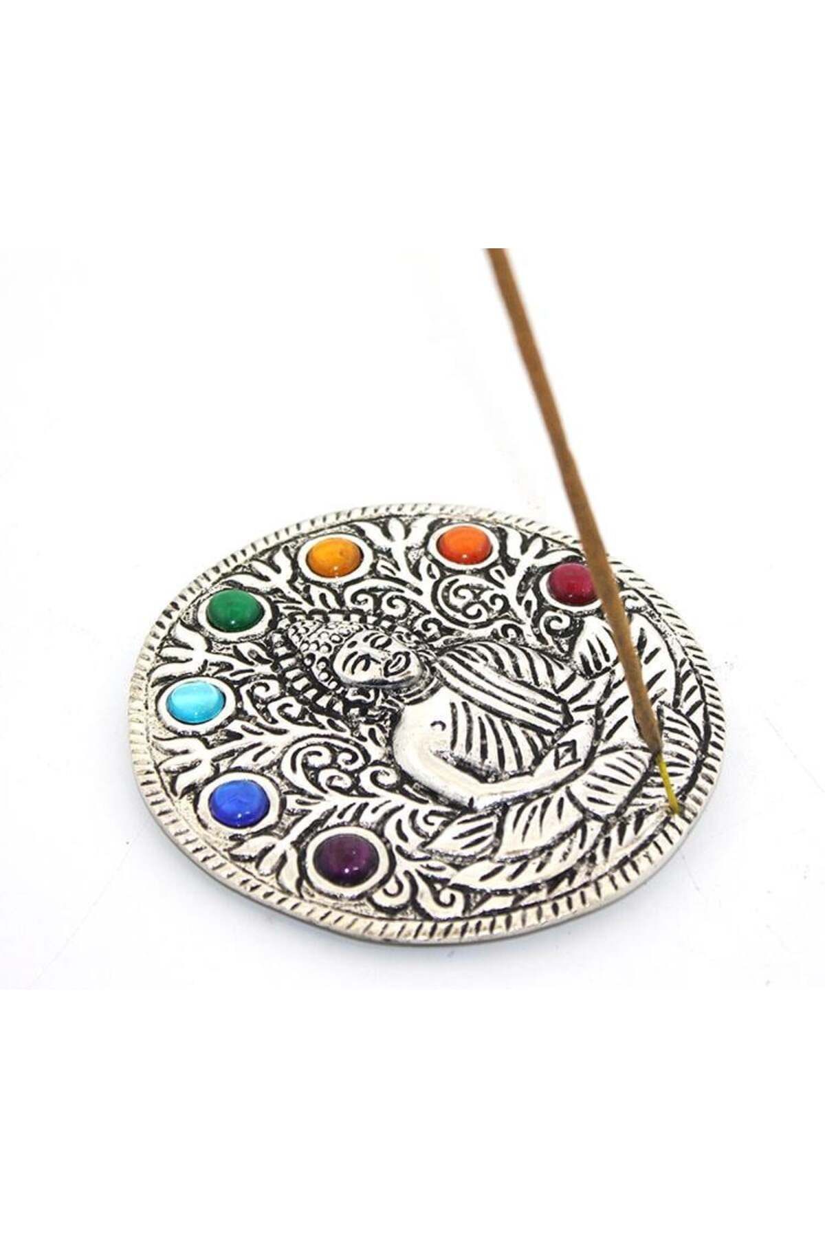alsepeteavm Metal 7 Çakra ( Chakra ) Buda Tütsülük Ksk2175
