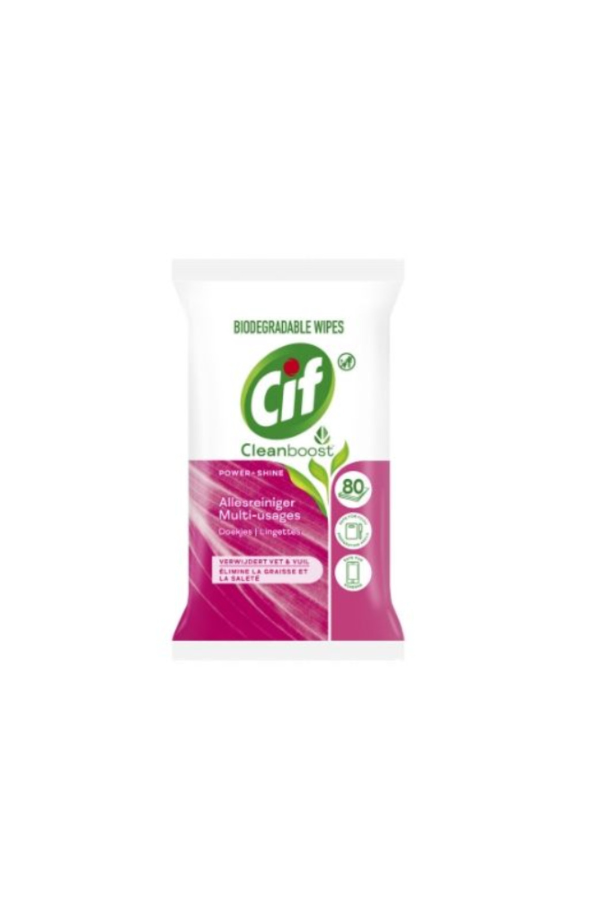 Cif Servetele Umede 80 Buc Power&shine - One Size