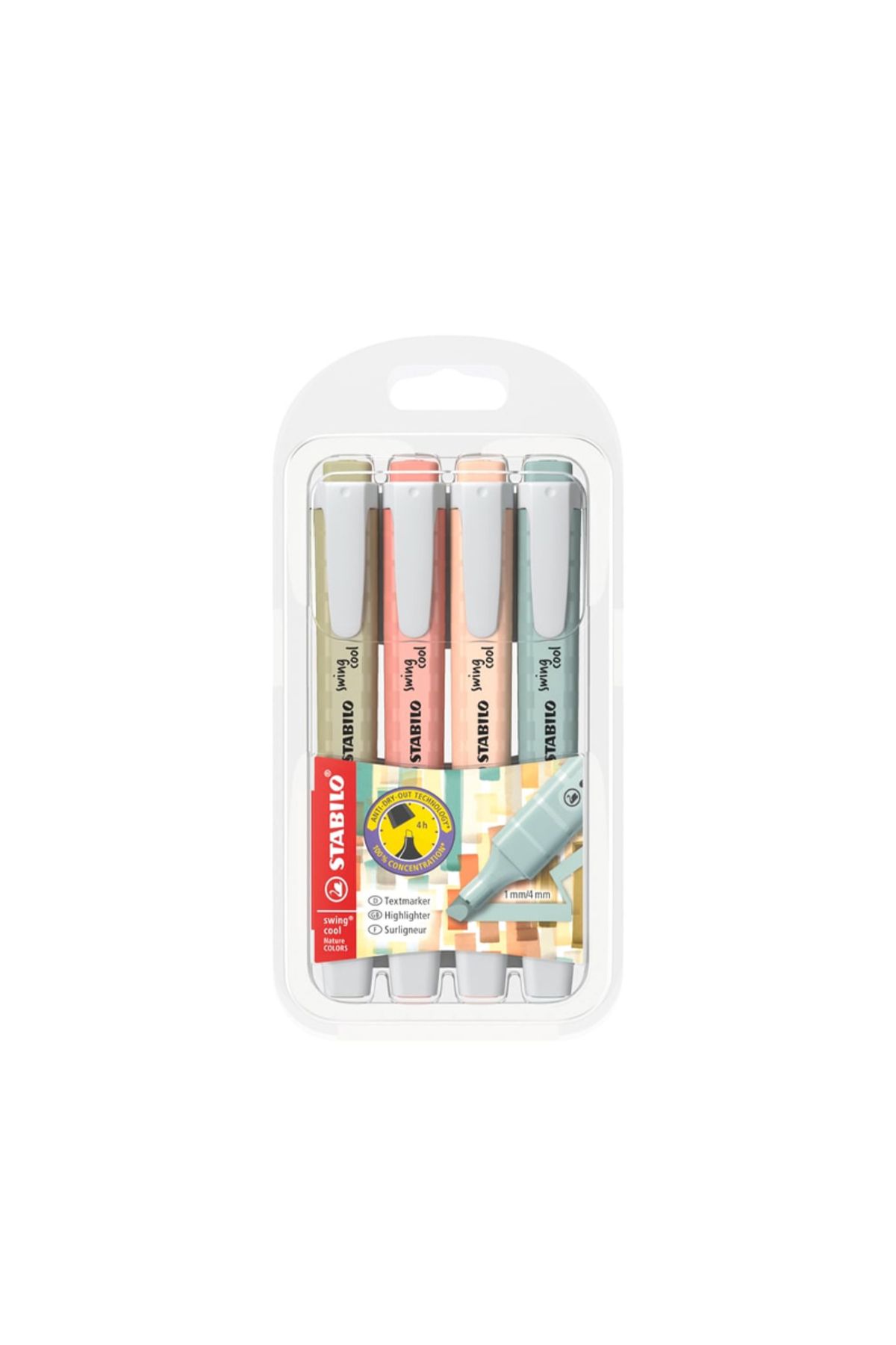Stabilo Swing Cool NatureColors İşaretleme Kalem Seti 4 Renk