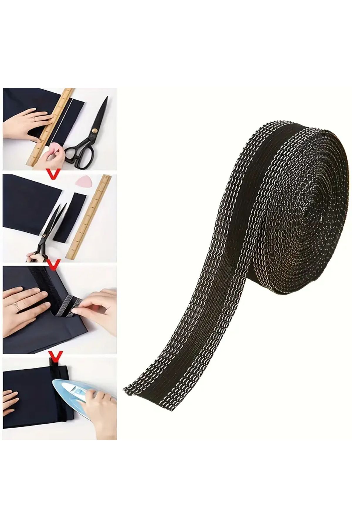 eminonundenal Pantolon Etek Kıyafet Kısaltma Şeridi Kemeri Dikişsiz Hızlı Pratik Yapışkanlı