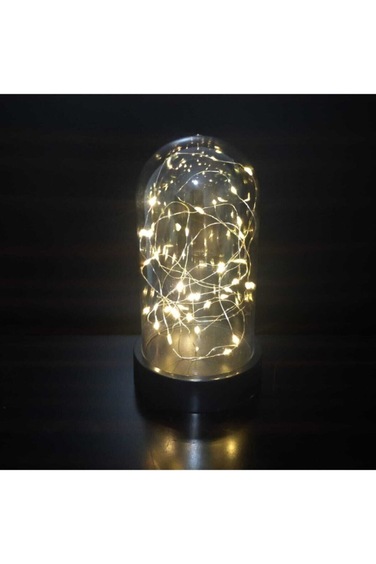 NAXAY Peri Led Ters Mika Boş Fanus , Pilli Gece Lambası Dekoratif Aydınlatma ( Piller Dahil )