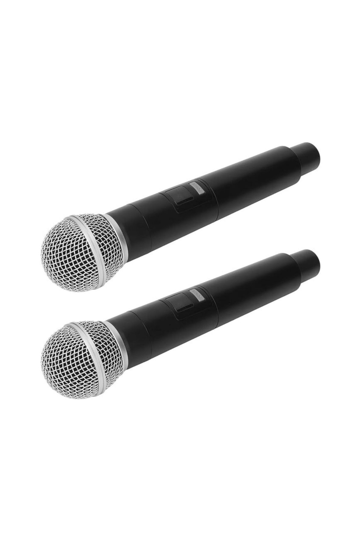 Platoon PL-2499 Kablosuz Mikrofon, Karaoke için Kapsamlı Metal El Mikrofonu 2 Adet