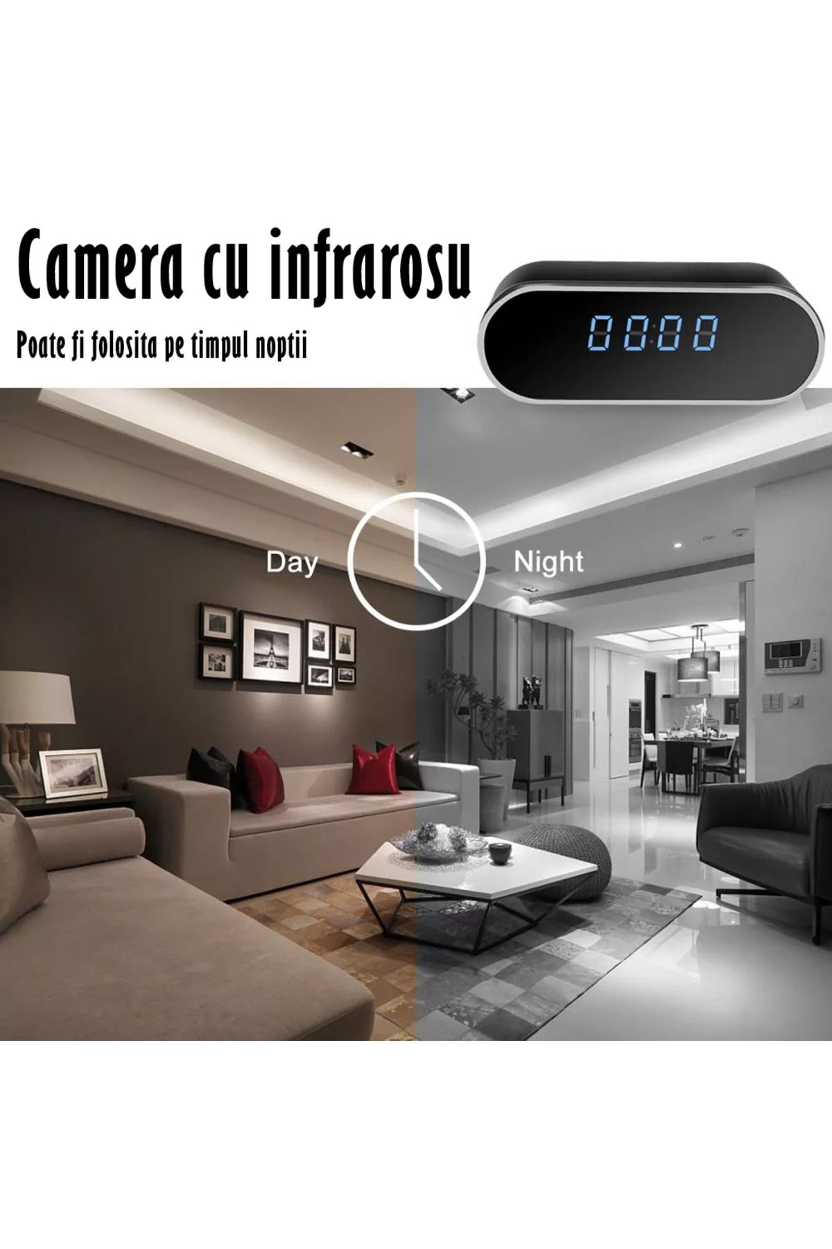 REVOSE-Mini Spy Camera ™, Wi-fi, Ip, Hidden in Alarm Clock, Microphone, 128gb Microsd Card Included 4