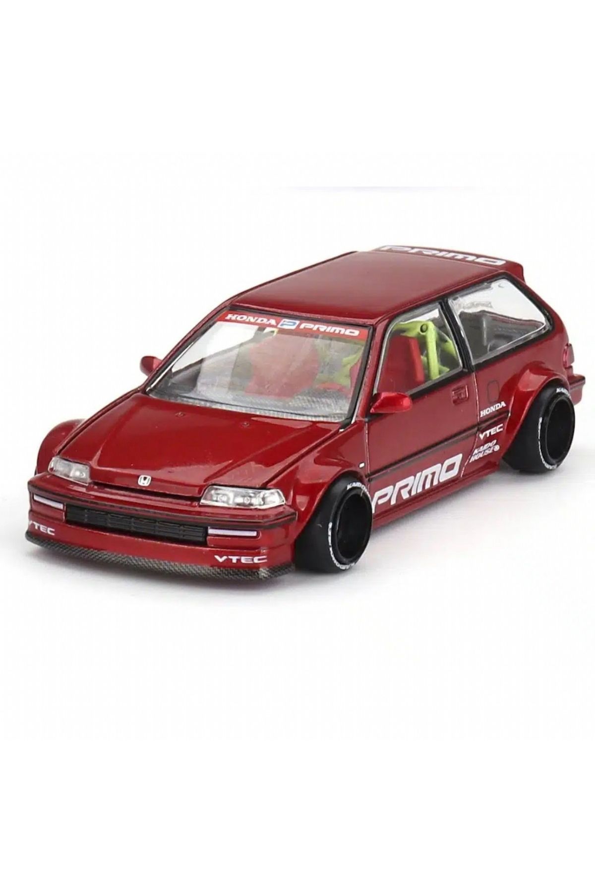 mini gt 1/64 Honda Civic (EF) Kaido Works V2 KHMG156 Model Araba Kırmızı
