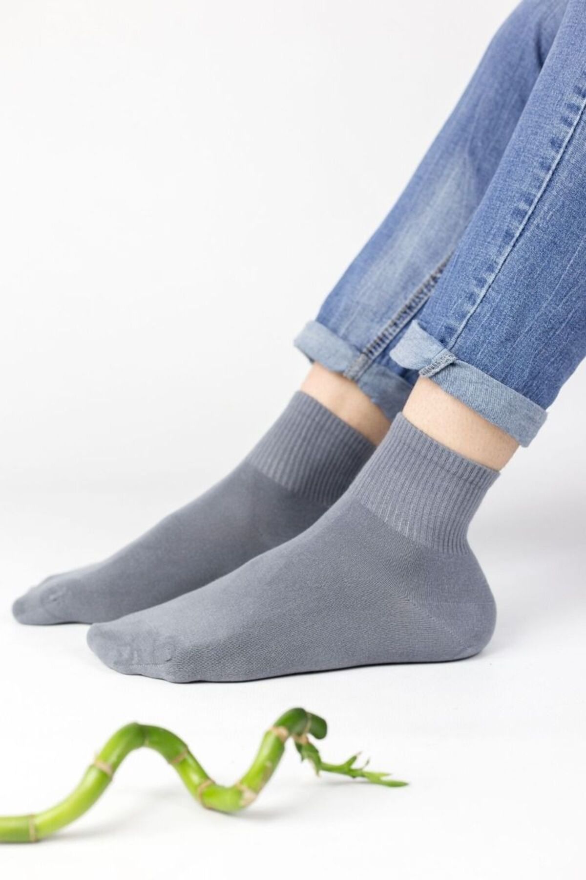 Design Socks Bambu Yarım Konç Erkek Çorap - Desen Çorap