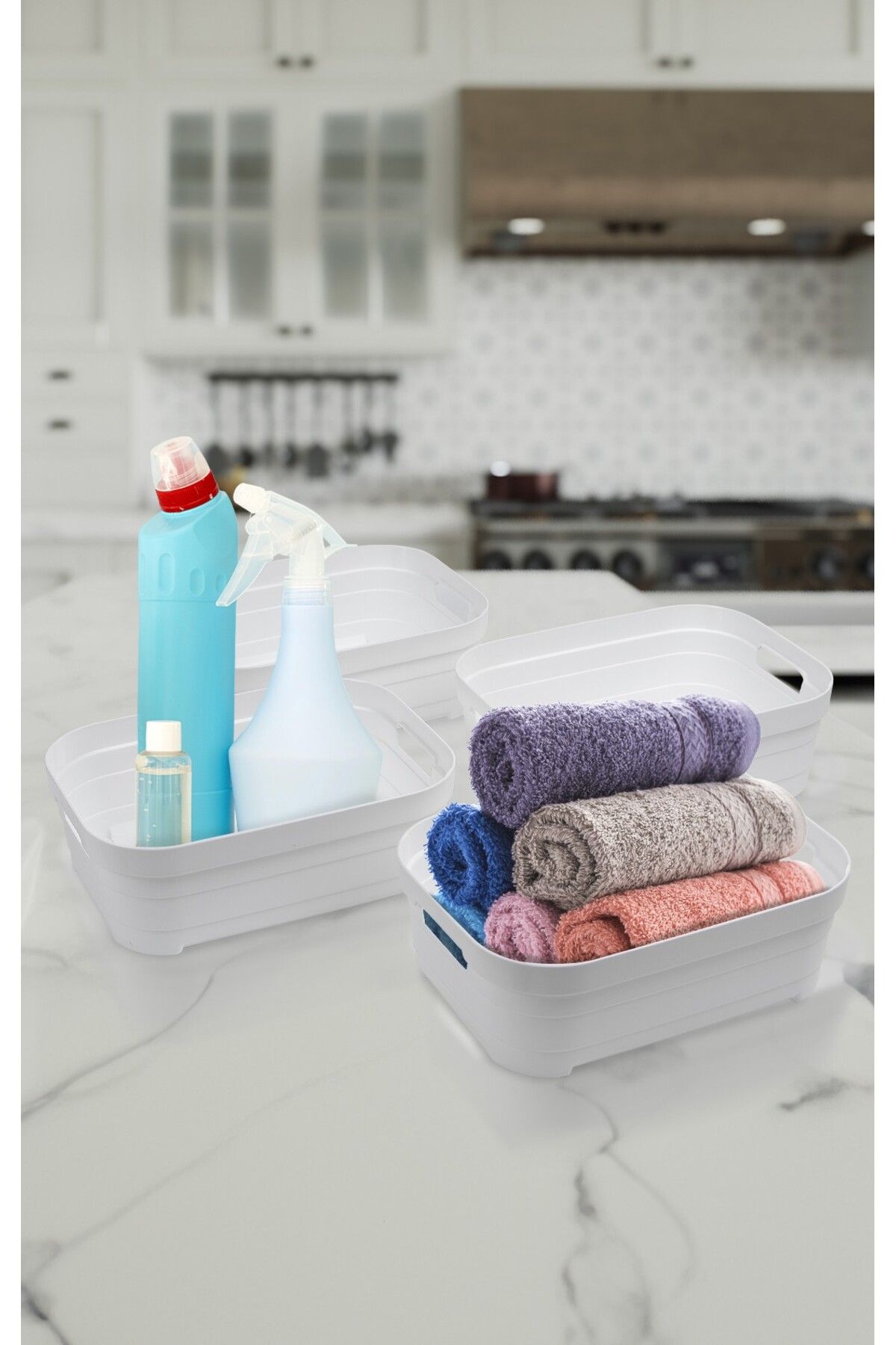 Nesto Home 4'lü Set Çok Amaçlı Sepet Kapaksız 4x2.8 litre