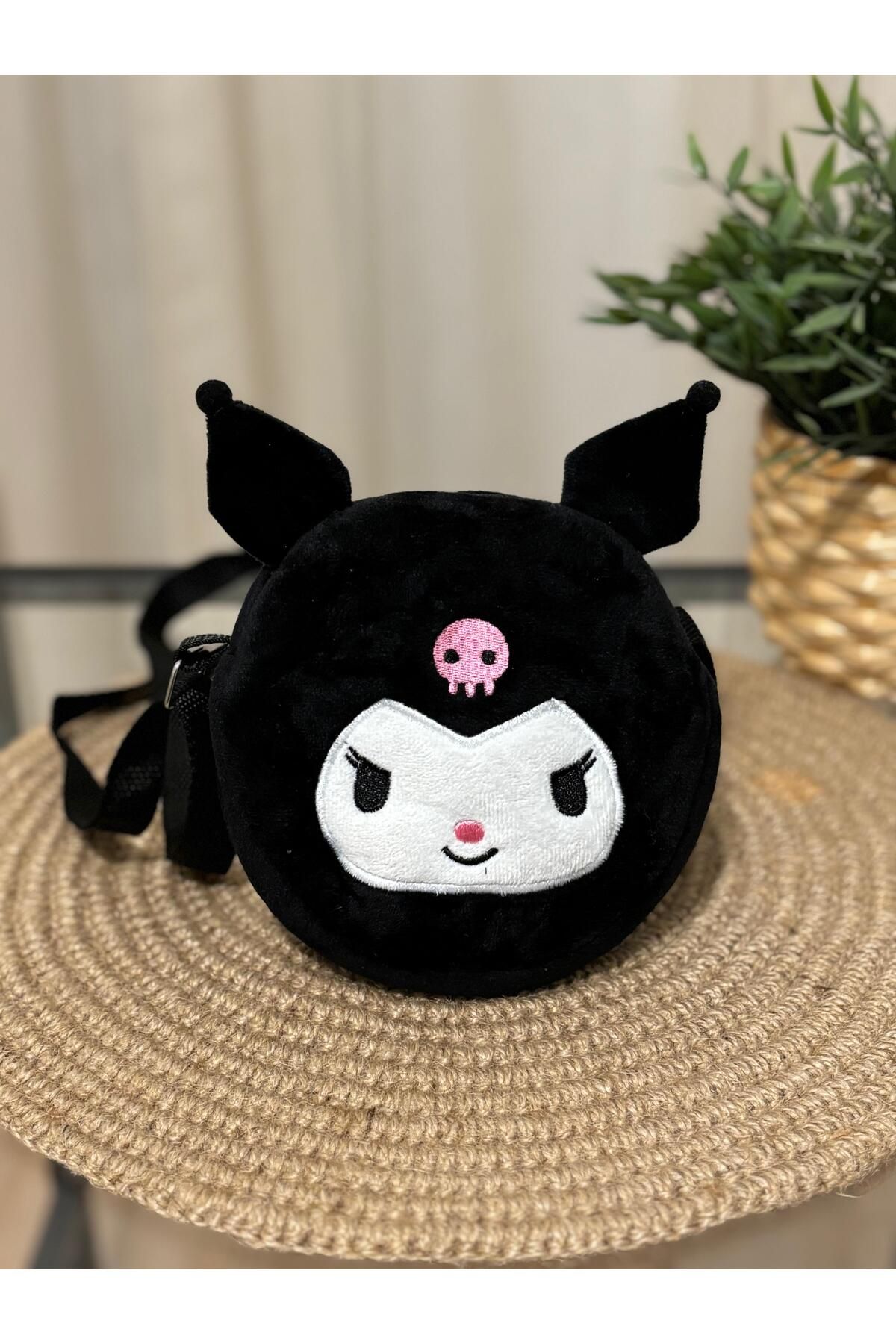 Beyaz Dükkan Kuromi askılı peluş kız çocuk çanta