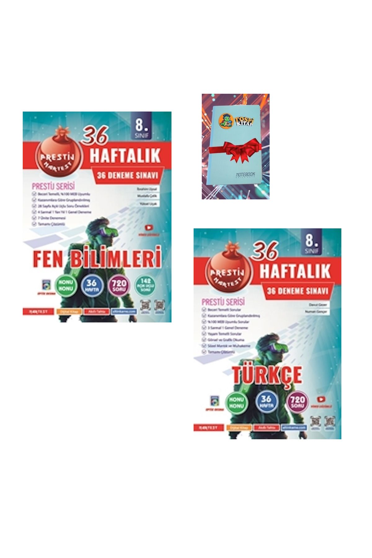 Nartest Yayınları 8. Sınıf Haftalık FEN BİLİMLERİ +TÜRKÇE Denemeleri ( NOT DEFTERİ HEDİYE)