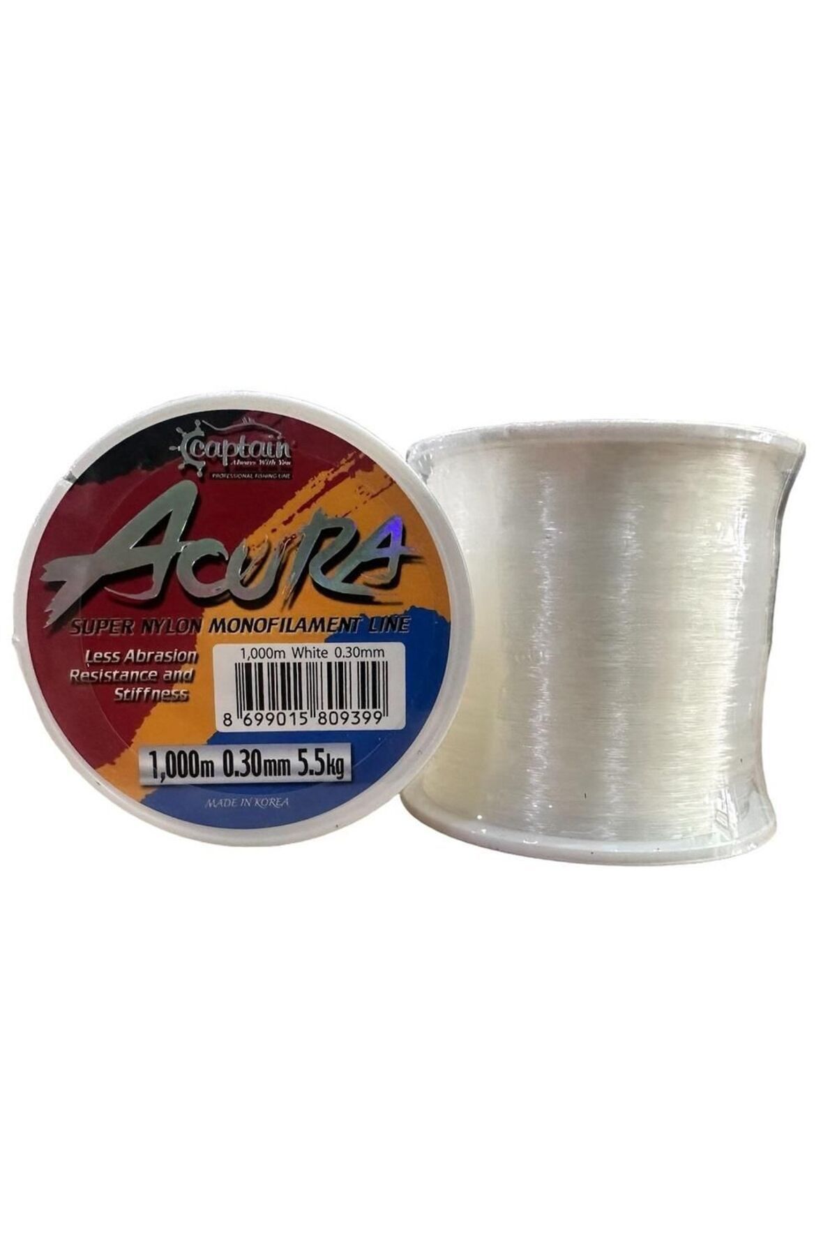 CAPTAIN Acura 1.000mt 0.30mm Monofilament Bobin Misina Beyaz