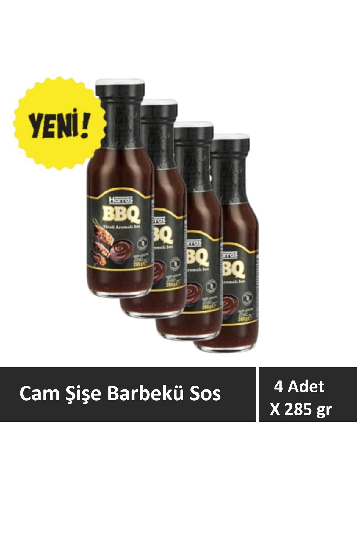Harras Barbekü sos cam şişe 4 Adet X 285 gr