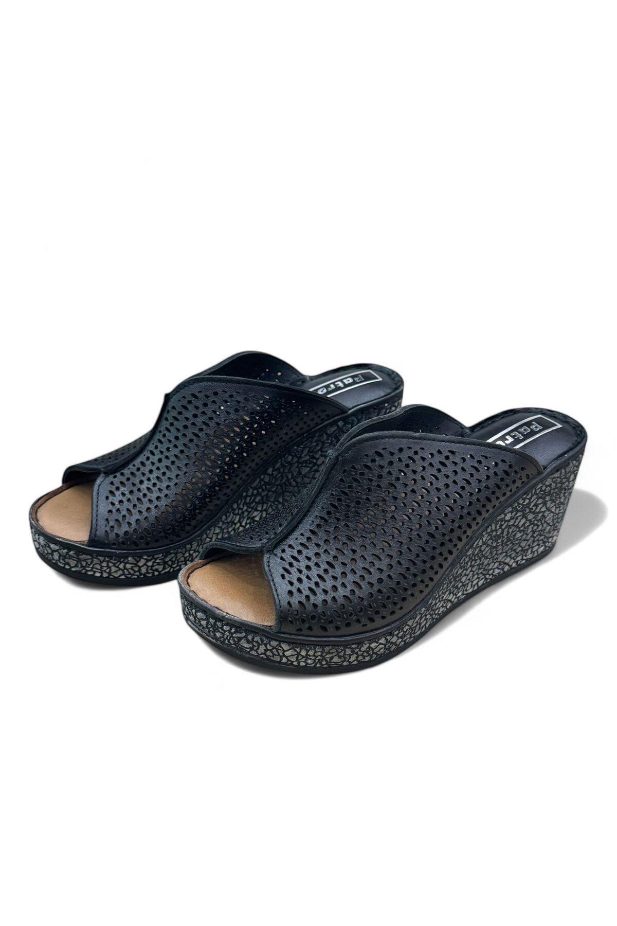 PATRON SHOES Hakiki Deri Dolgu Topuk Kadın Terlik