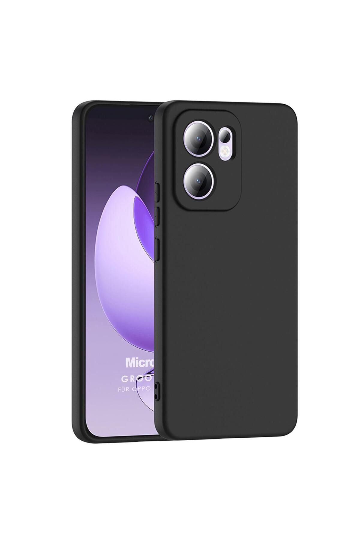 Microsonic Oppo Reno 13F 5G Kılıf Groovy Soft Siyah