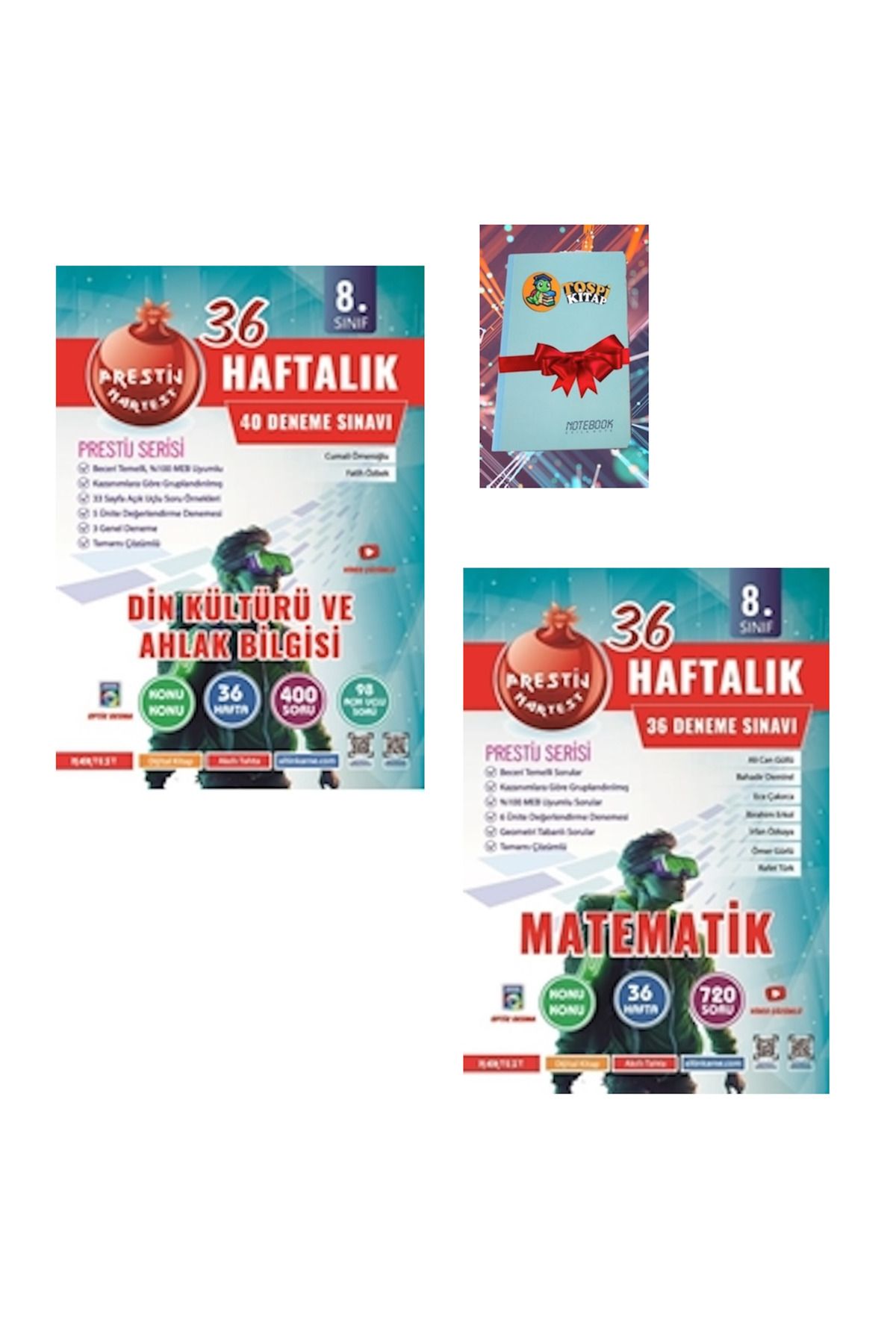 Nartest Yayınları 8. Sınıf Haftalık Din Kültürü Ve Ahlak Bilgisi + MATEMATİK Denemeleri ( NOT DEFTERİ HEDİYE)