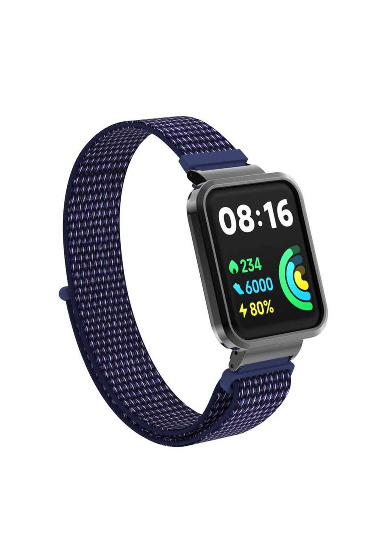 Microsonic Xiaomi Poco Watch Hasırlı Kordon Woven Sport Loop Lacivert