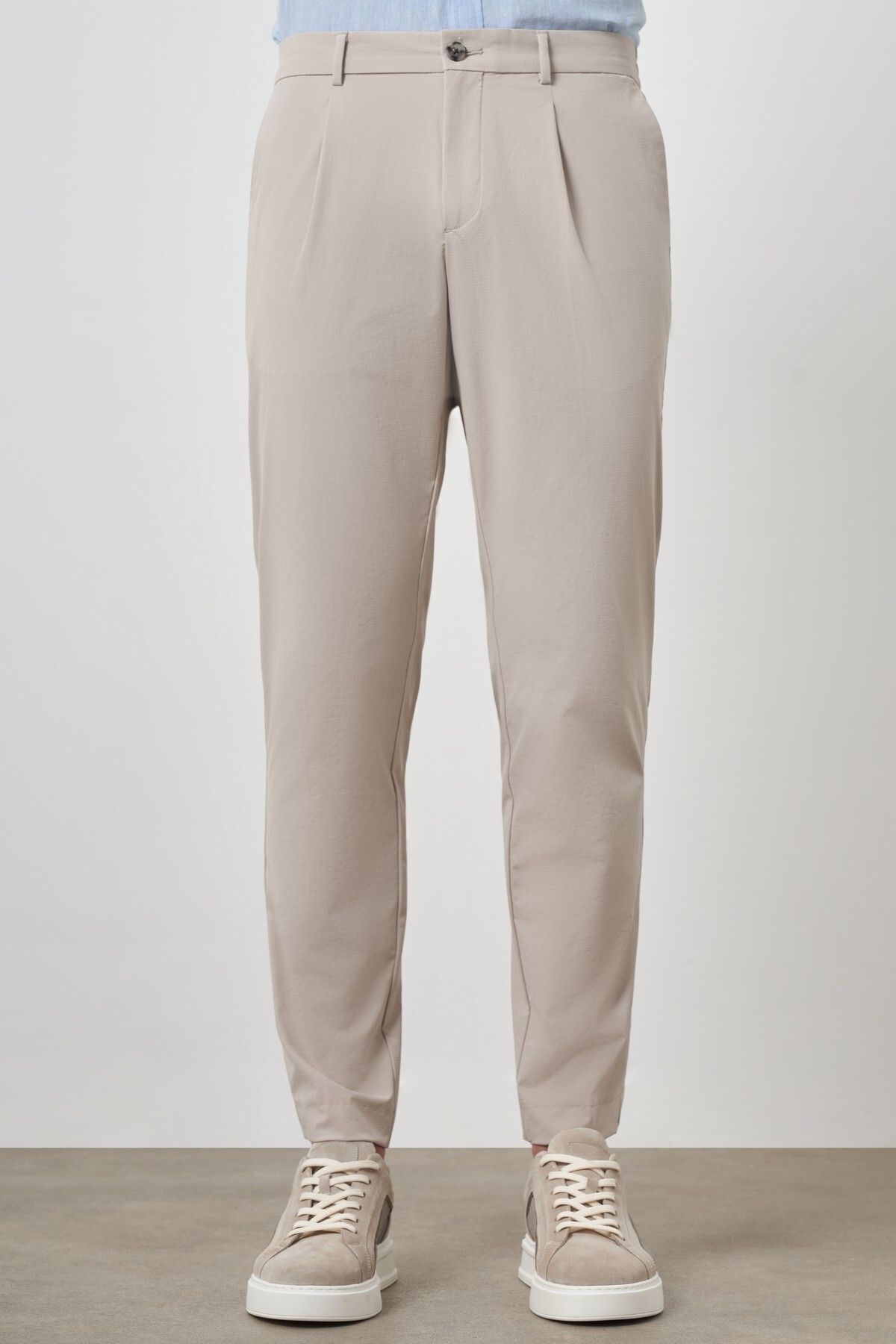 Morven Erkek Taş Trend Slim Fit Tam Lastik Pantolon