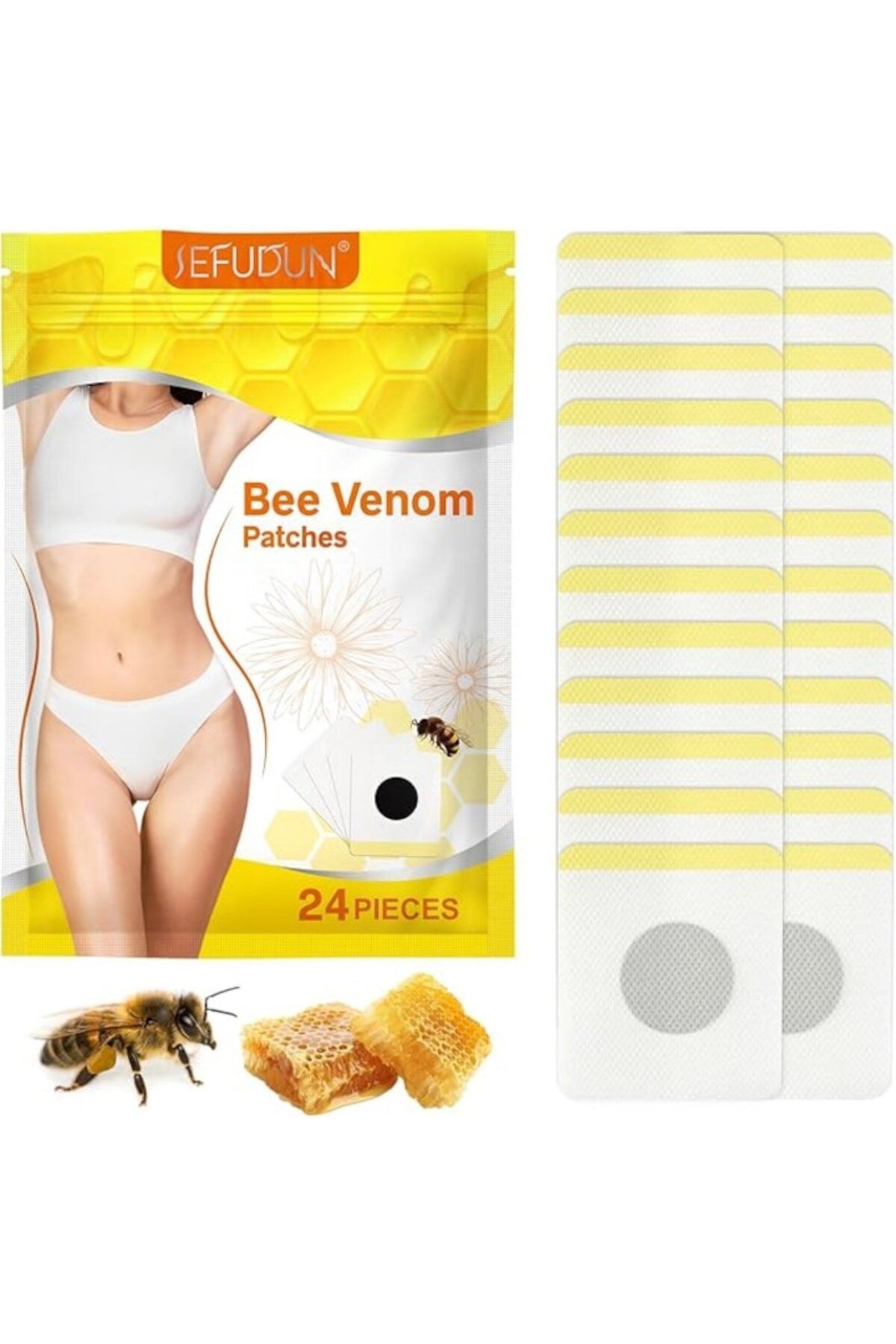 Sprise-Set of 24 Slimming Patches with Bee Venom and Ginger 1