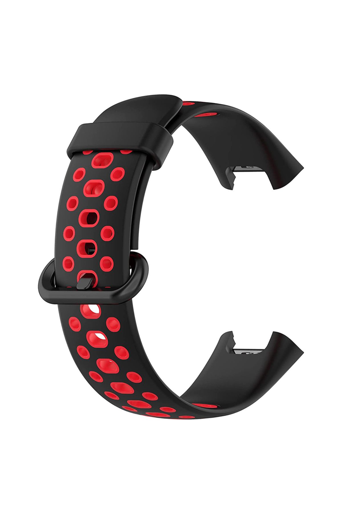 Microsonic Xiaomi Poco Watch Rainbow Band Kordon Siyah Kırmızı