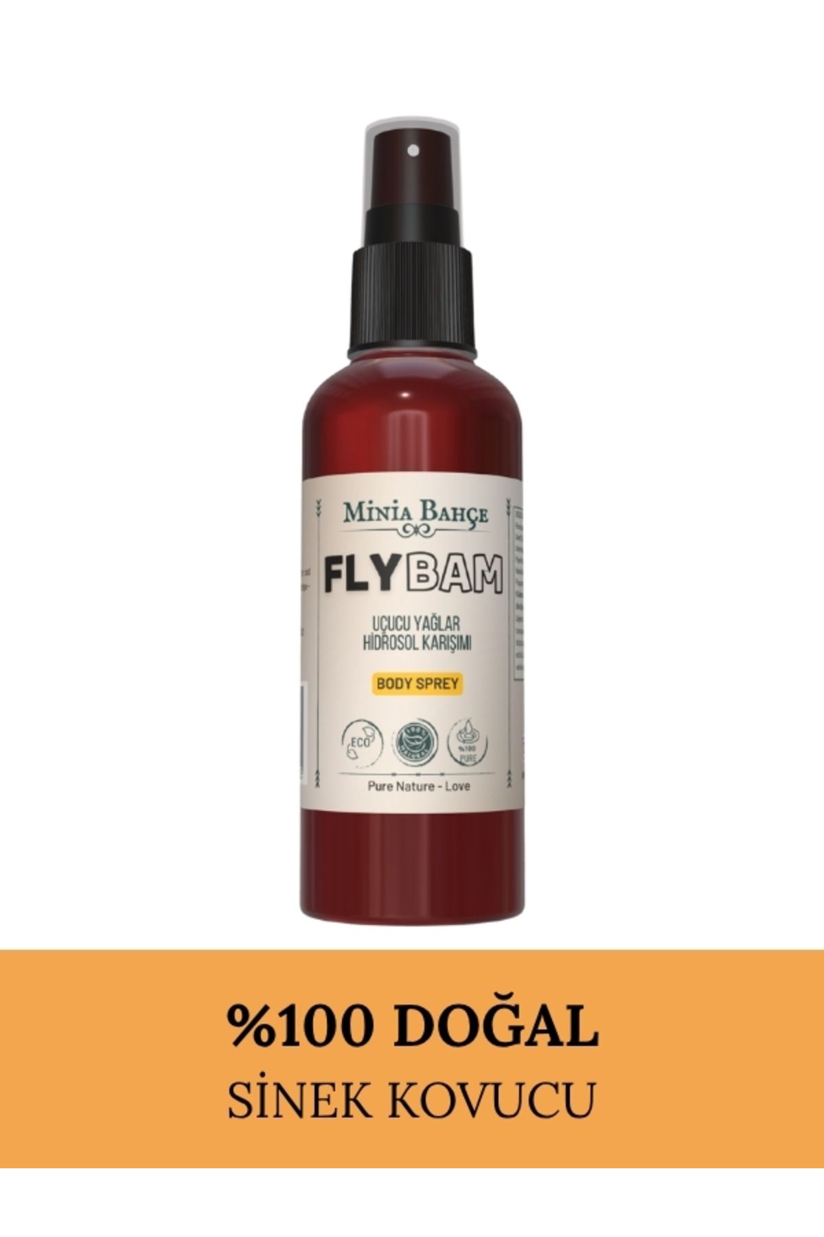 Minia Bahçe Bitki ve Sanat Atölyesi Doğal Sivrisinek Kovucu Vücut Spreyi – 100 ml – %100 Doğal