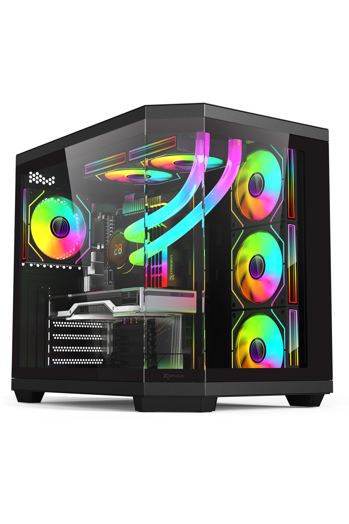 XGAMING V950 Black 7 X ARGB Fan 750W 80+Bronze Gaming Case (426*285*380mm)