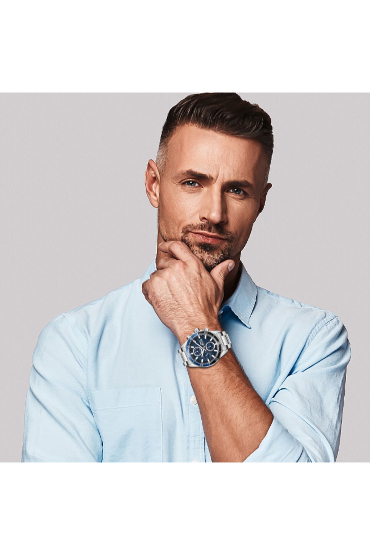 Slazenger-ساعة سلازنجر للرجال متعددة الوظائف بمينا أزرق - SL.9.2396.2.01 7