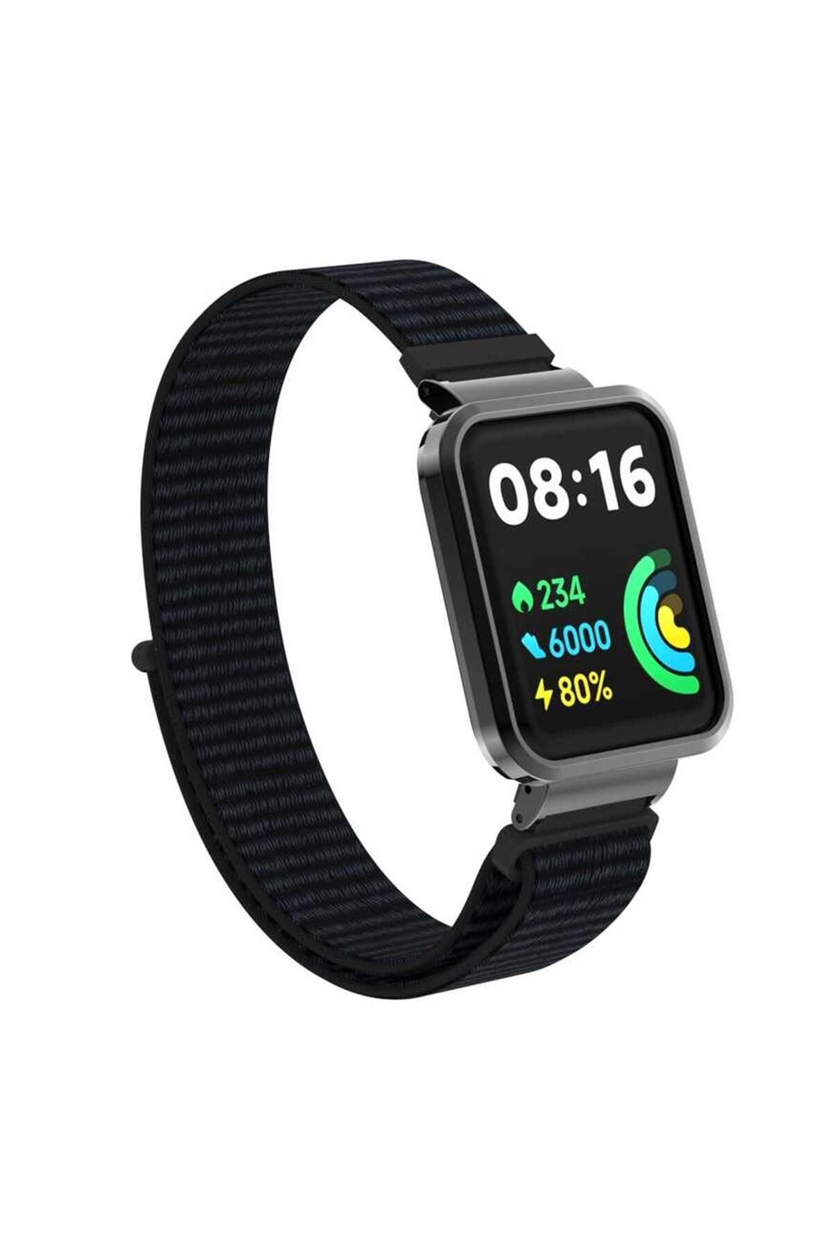 Microsonic Xiaomi Poco Watch Hasırlı Kordon Woven Sport Loop Siyah