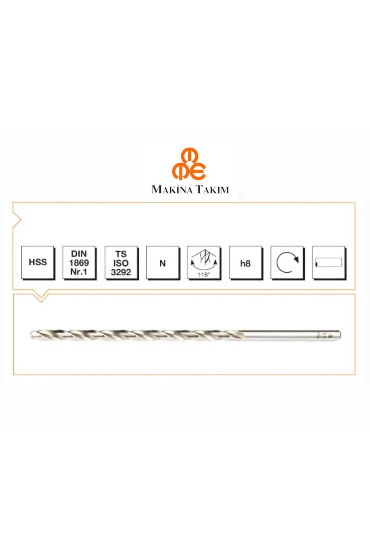 MTE MAKİNA TAKIM B00005551000 SİLİNDİRİK SAPLI ÇOK UZUN MATKAP UCU-GT100 TİPİ Nr.1 (10,0-265-185)