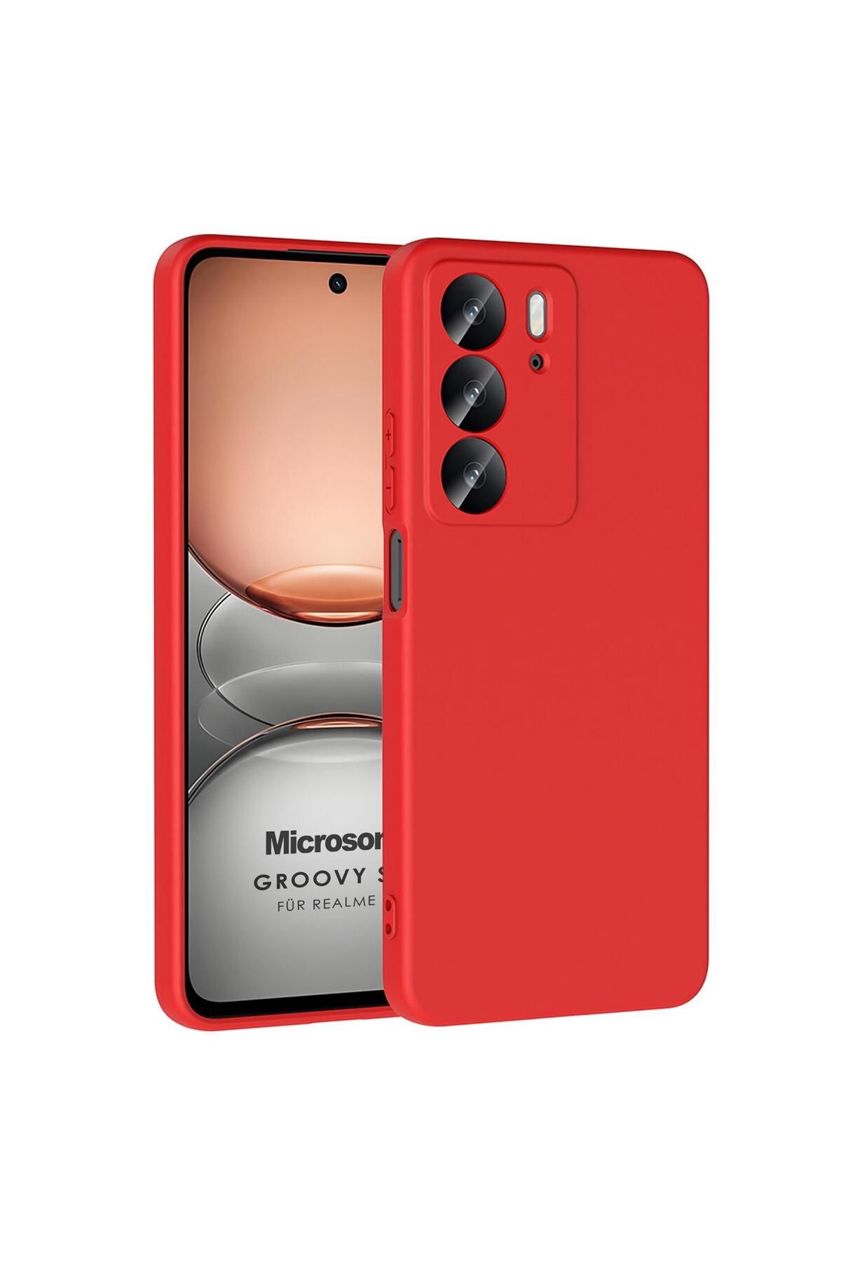 Microsonic Realme C75 Kılıf Groovy Soft Kırmızı