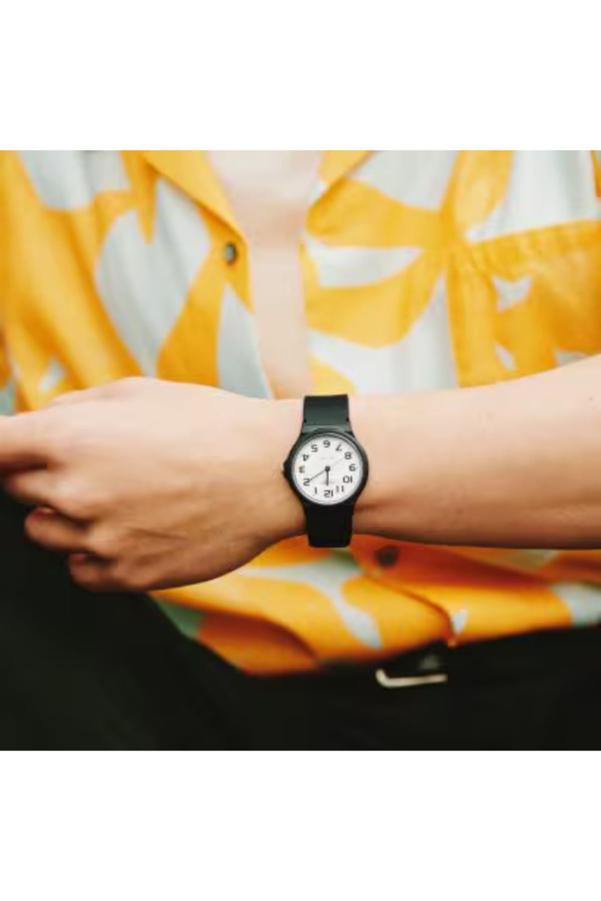 Casio-ساعة كاسيو للرجال بمينا أبيض تناظرية - MQ-24-7B2LDF 4
