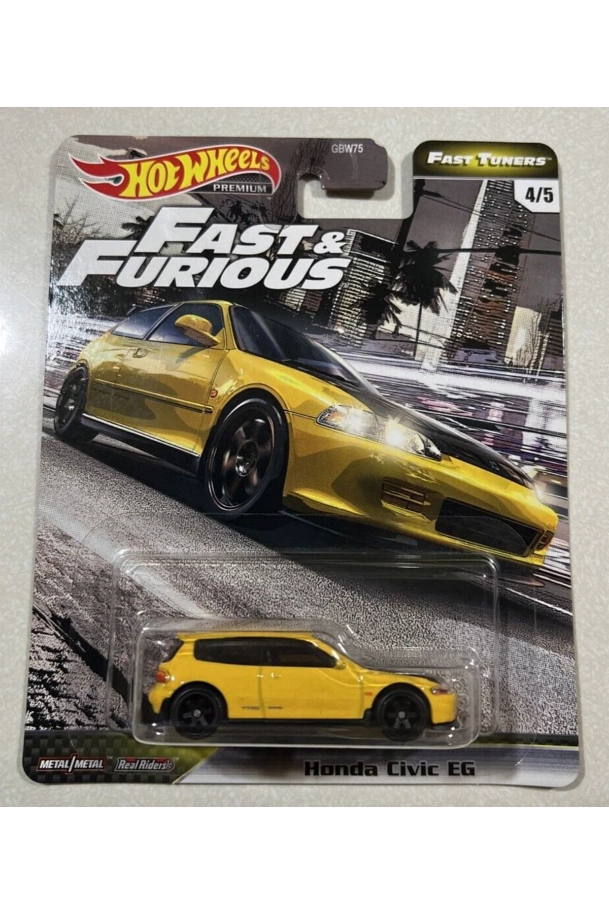 HOT WHEELS Premium Honda Civic EG – Fast & Furious Fast Tuners Serisi, 1:64 Diecast Model Araba
